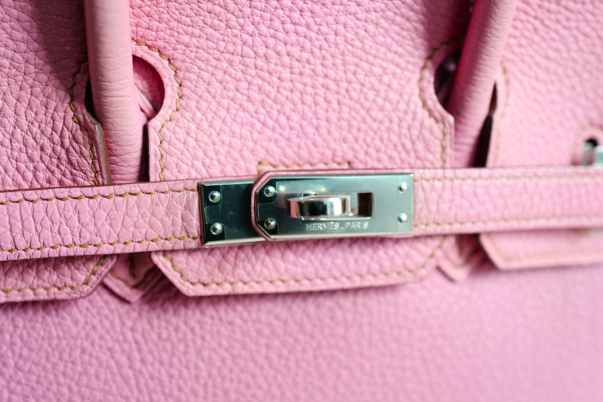 Hermès Birkin 25 5P Bubblegum Pink Togo Leather Palladium Hardware N Stamp