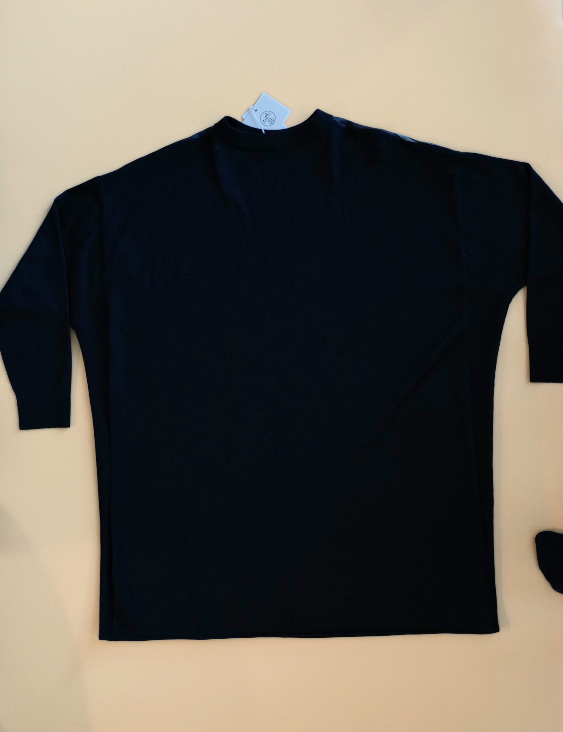 NEW Hermès "Palefroi Remix" Twillaine Tunic Short Dress Gris Charbon Size 36