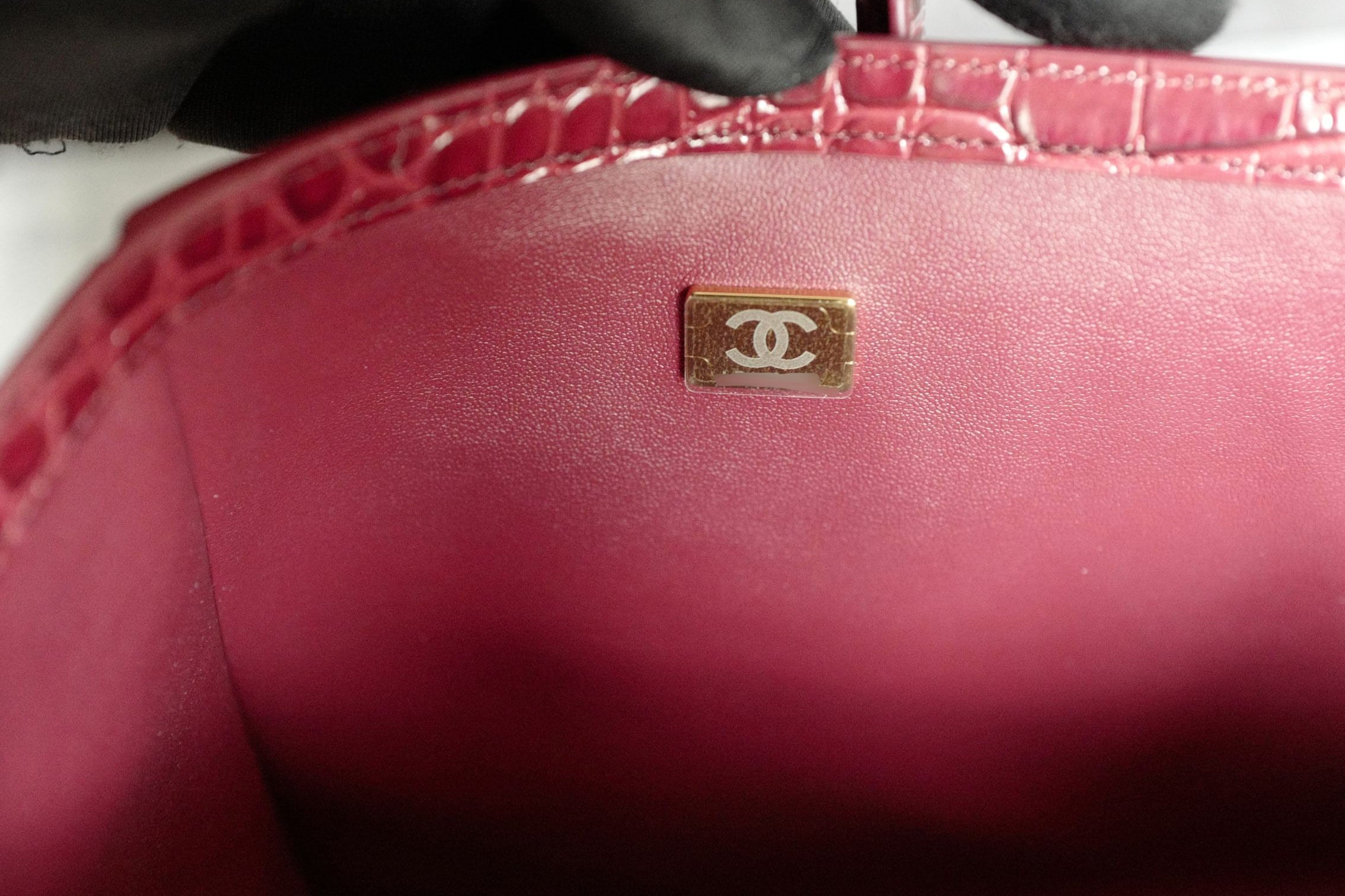 Chanel 26S Matthieu Blazy's Small Tote Red Crocodile Embossed Calfskin GHW