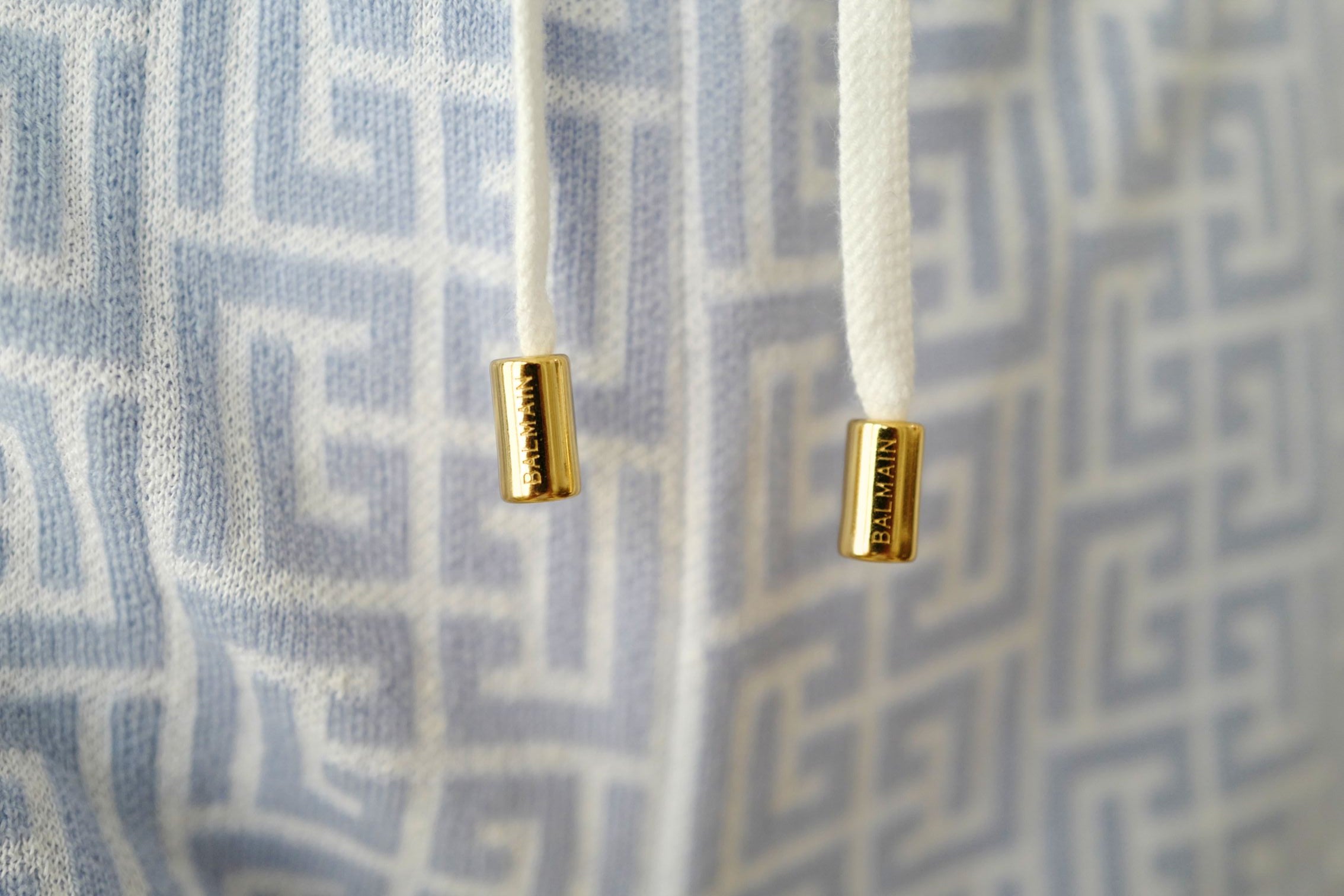 Balmain Monogram Jacquard Wool Blend Tennis Shorts size 36 NEW