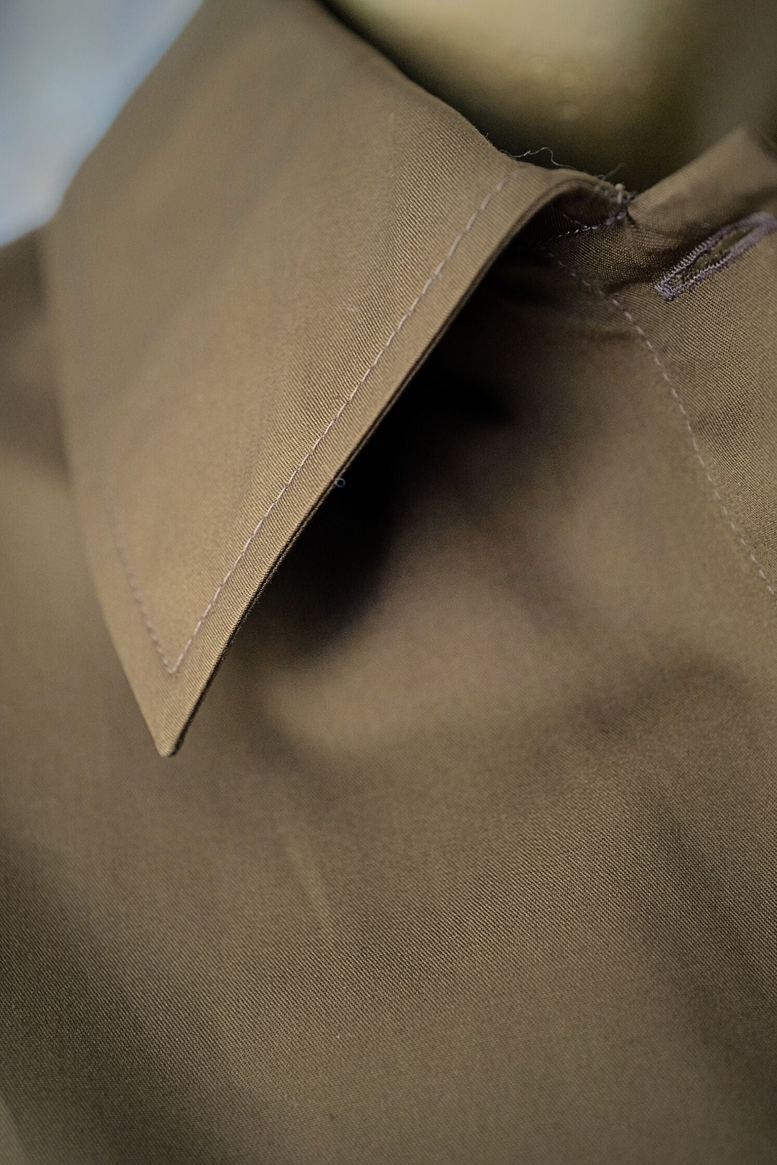 Hermès Women Shirt Marron Muschio Cotton Twill Size 36