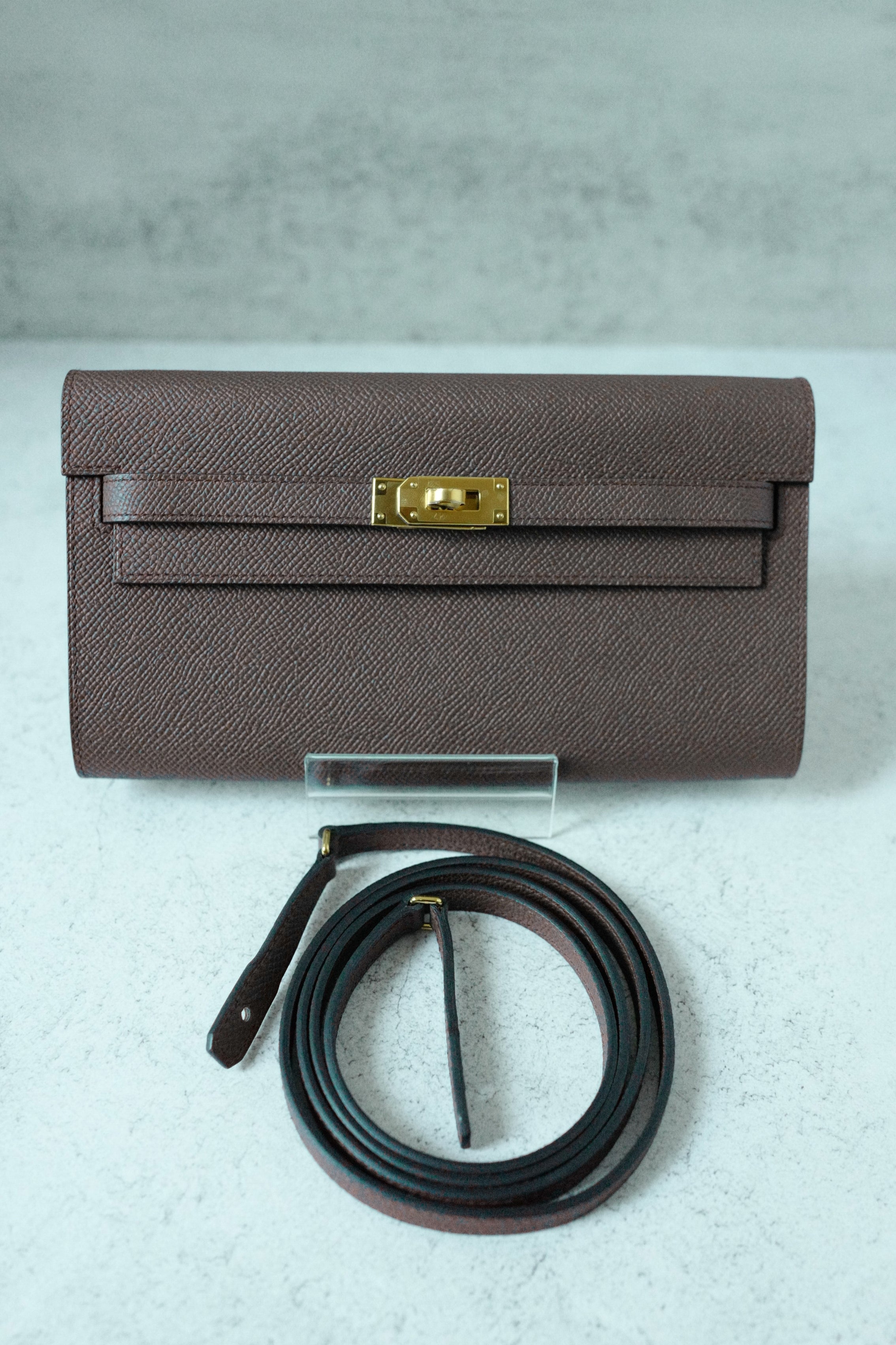 Hermès Kelly To Go Rouge Sellier Epsom Leather Gold Hardware Crossbody Bag