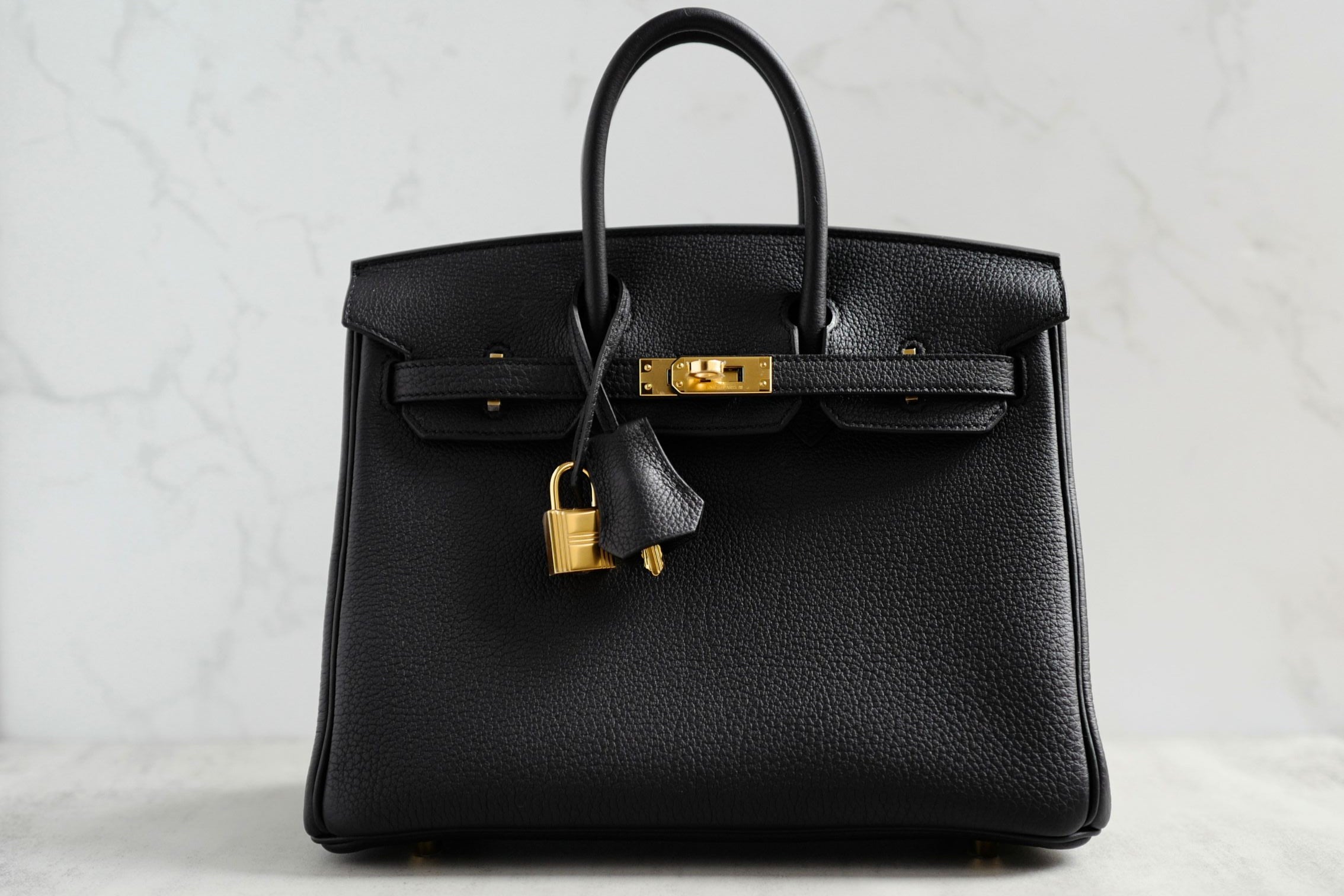 New Hermès Birkin 25 Black Togo Leather Gold Hardware