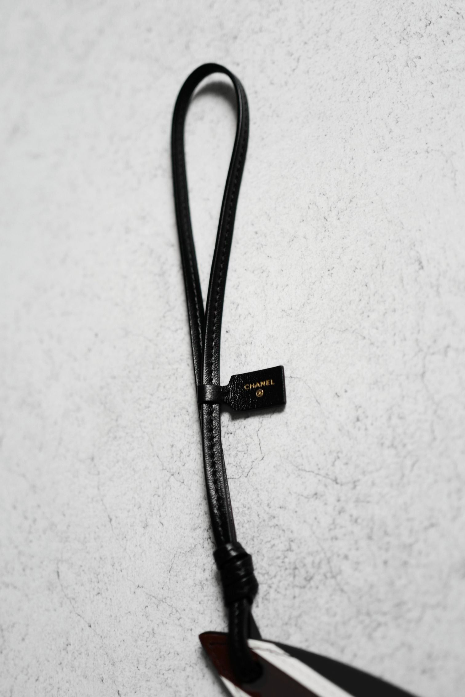 Chanel 26M Coco Beach Bag Charm Black/White/Brown Lambskin Leather
