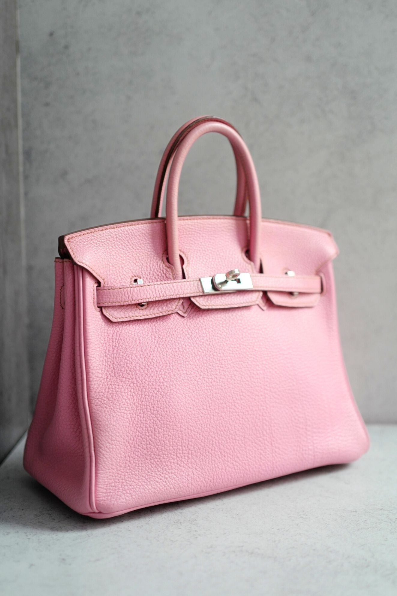 Hermès Birkin 25 5P Bubblegum Pink Togo Leather Palladium Hardware N Stamp