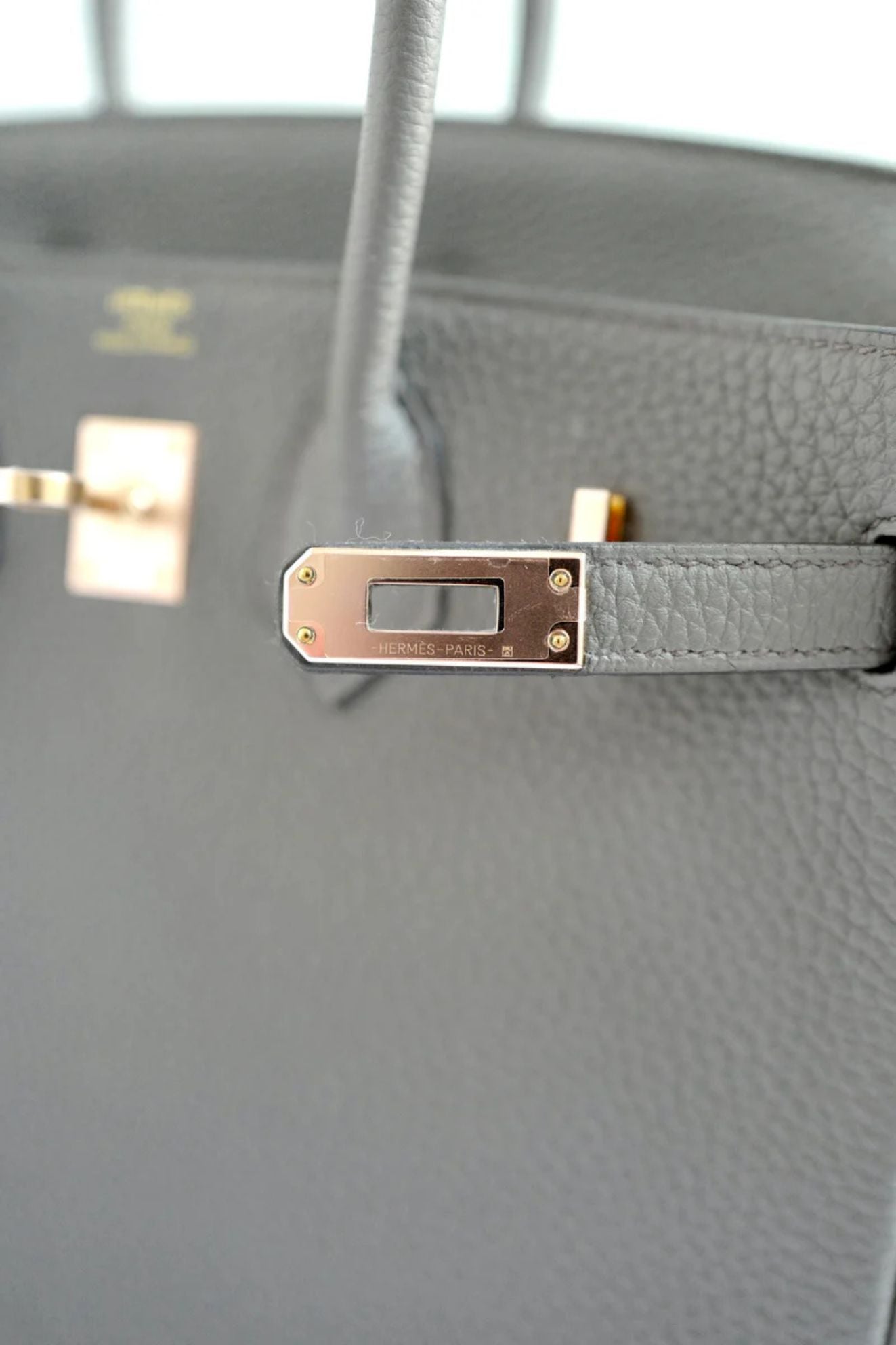 Hermès Birkin 25 Etain Togo Leather Gold Hardware Z Stamp