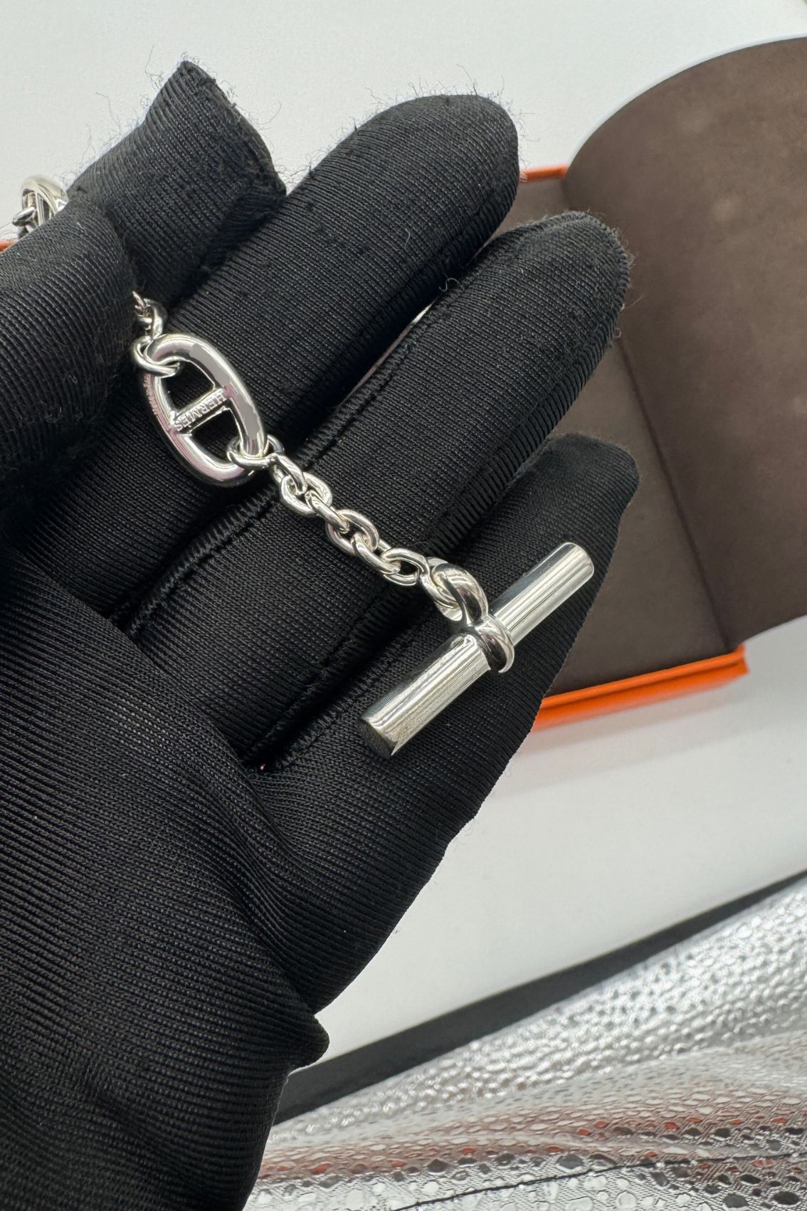 Hermès Farandole Long Necklace 120 Sterling Silver