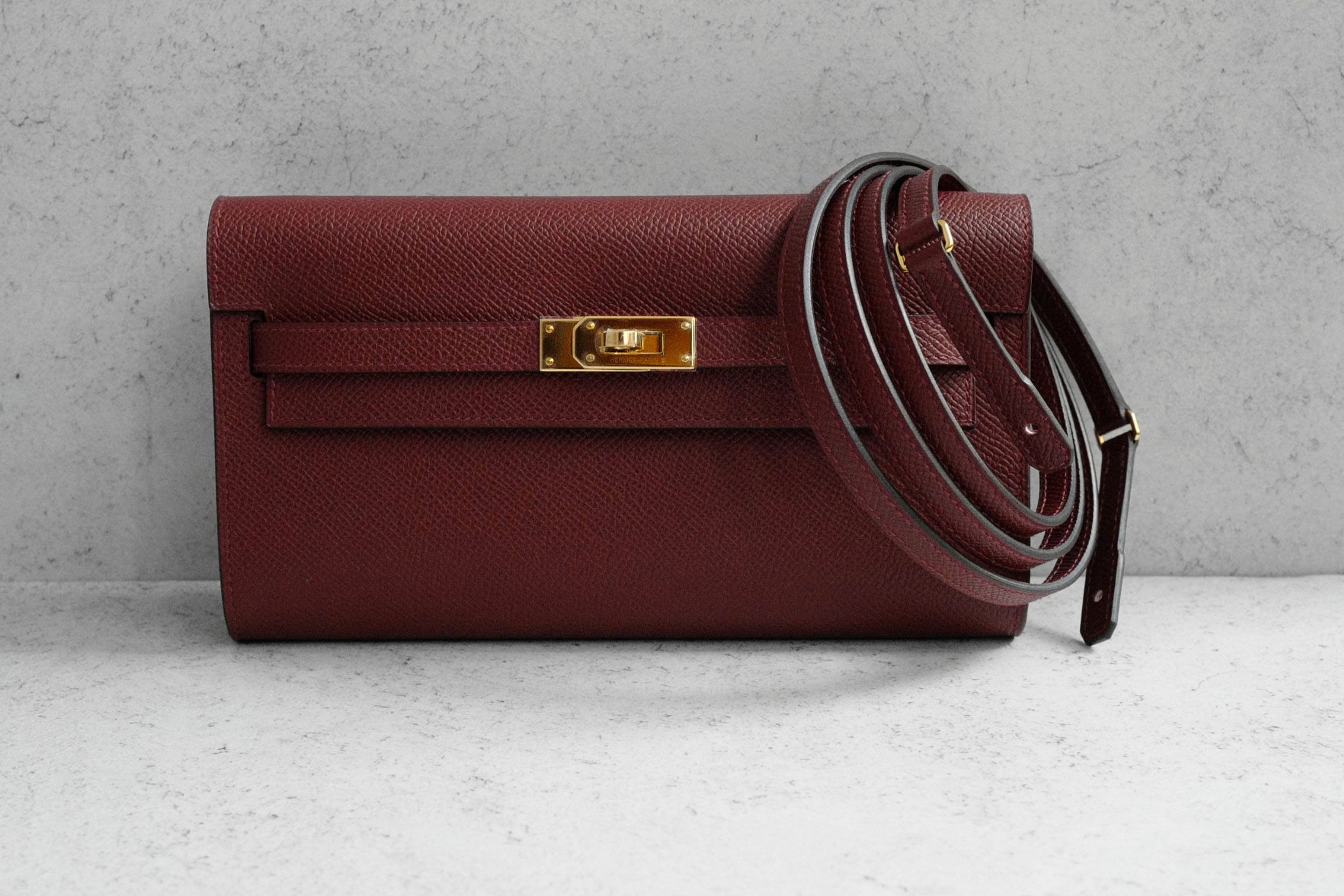 Hermès Kelly Classique To Go Wallet Rouge H Epsom Calfskin GHW G Stamp