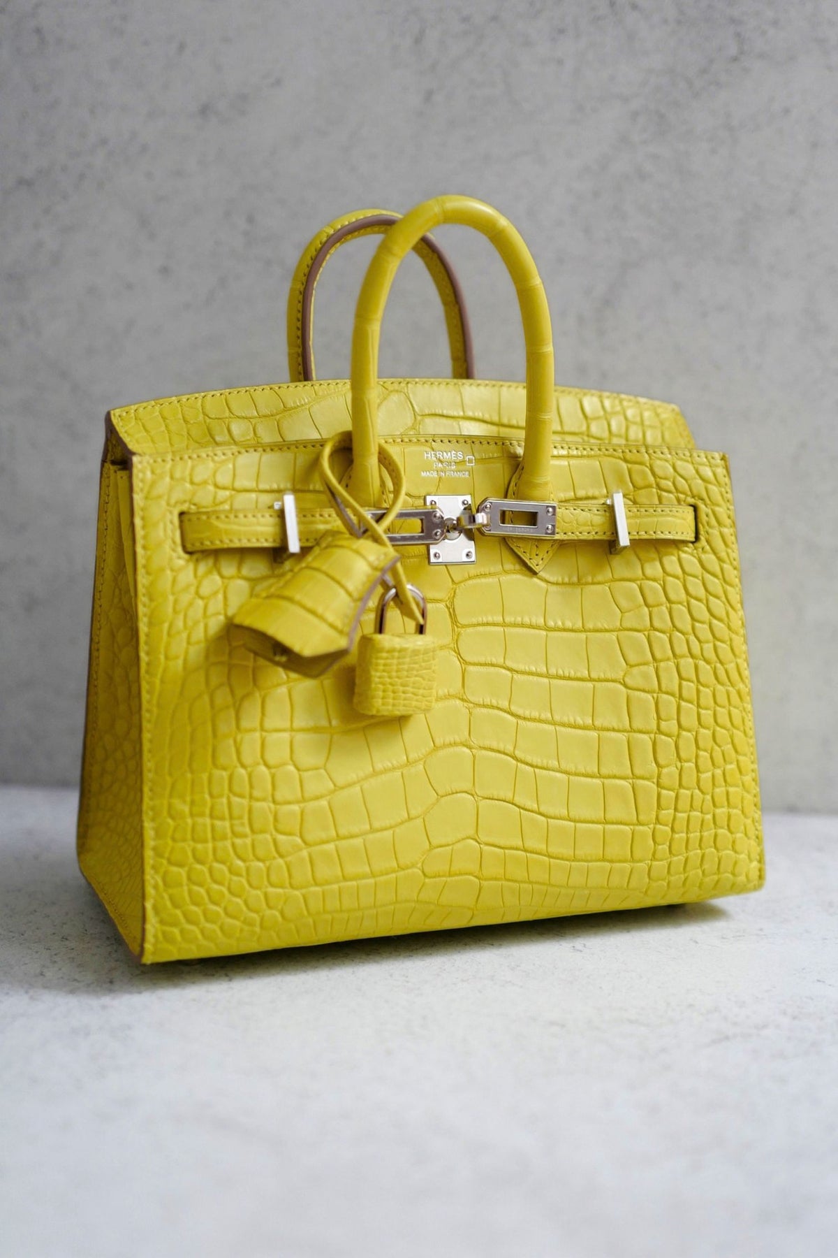 NEW Hermes Birkin 20 Lime Matte Alligator Sellier PHW W Stamp Limited Edition