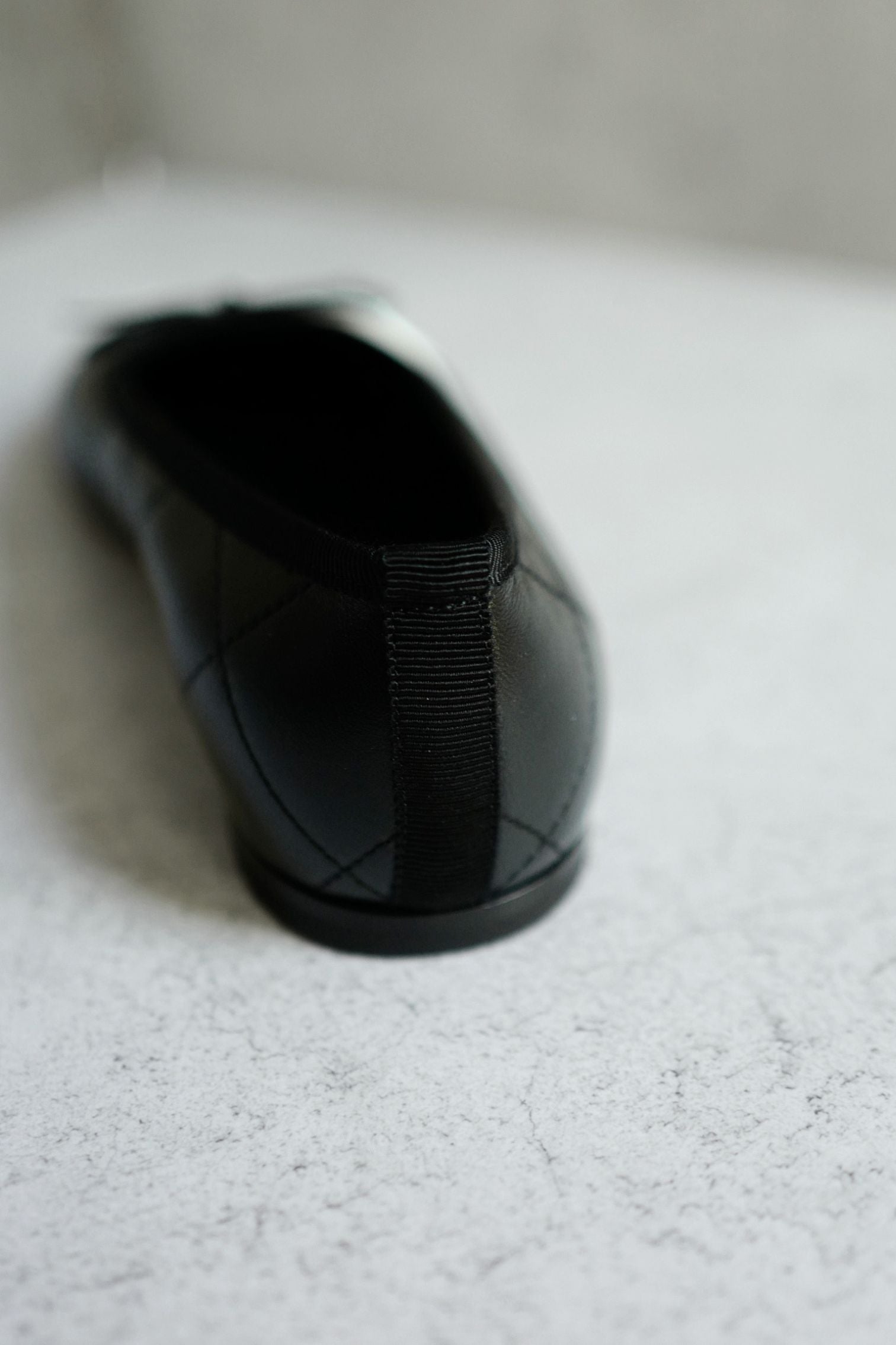Chanel 26M Coco Beach Ballet Flats Black Lambskin Size 37
