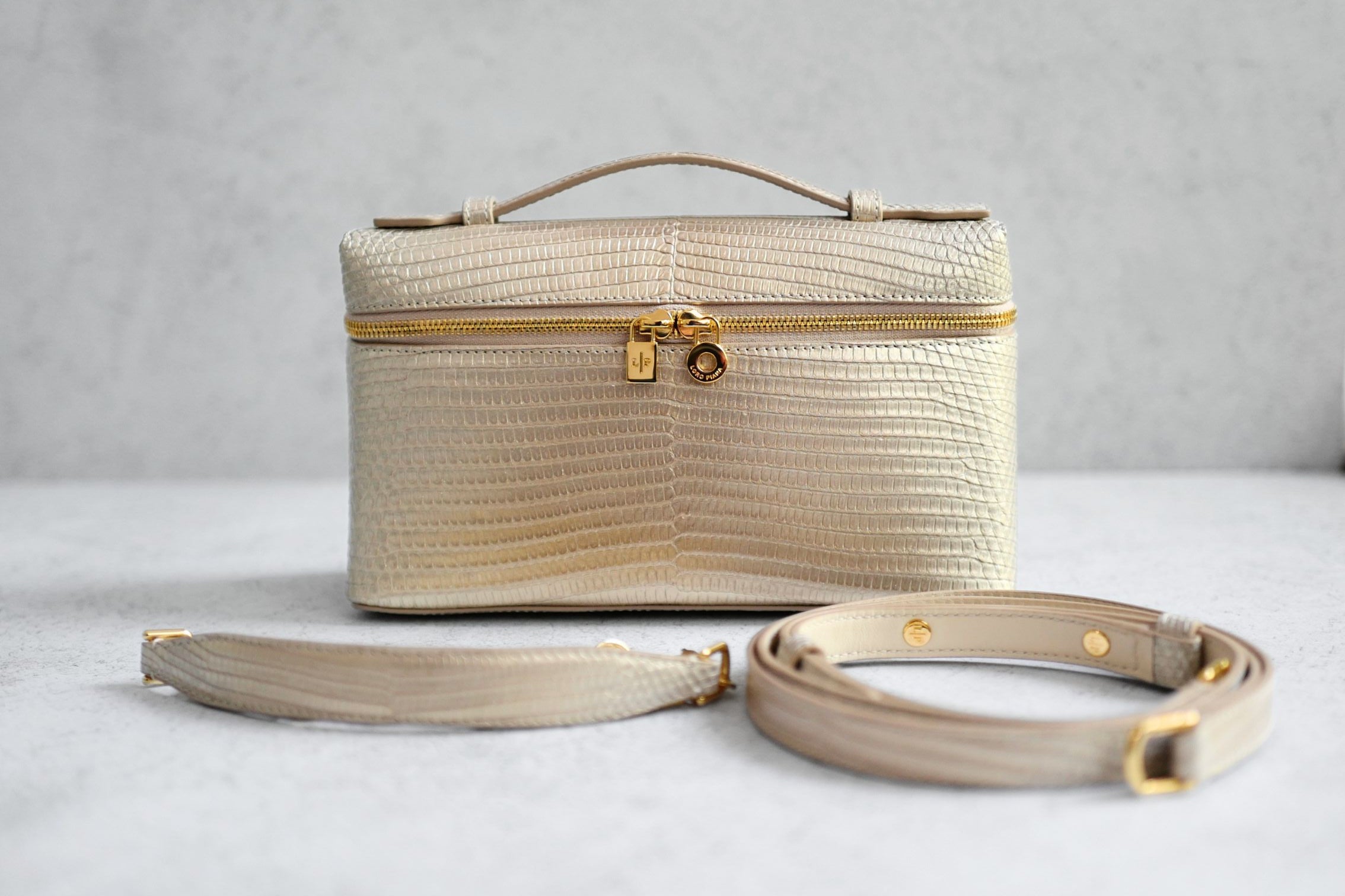 Loro Piana Extra Pocket L19 Lizard Cosmic Whisper/Sun Gold HW Limited Exotic