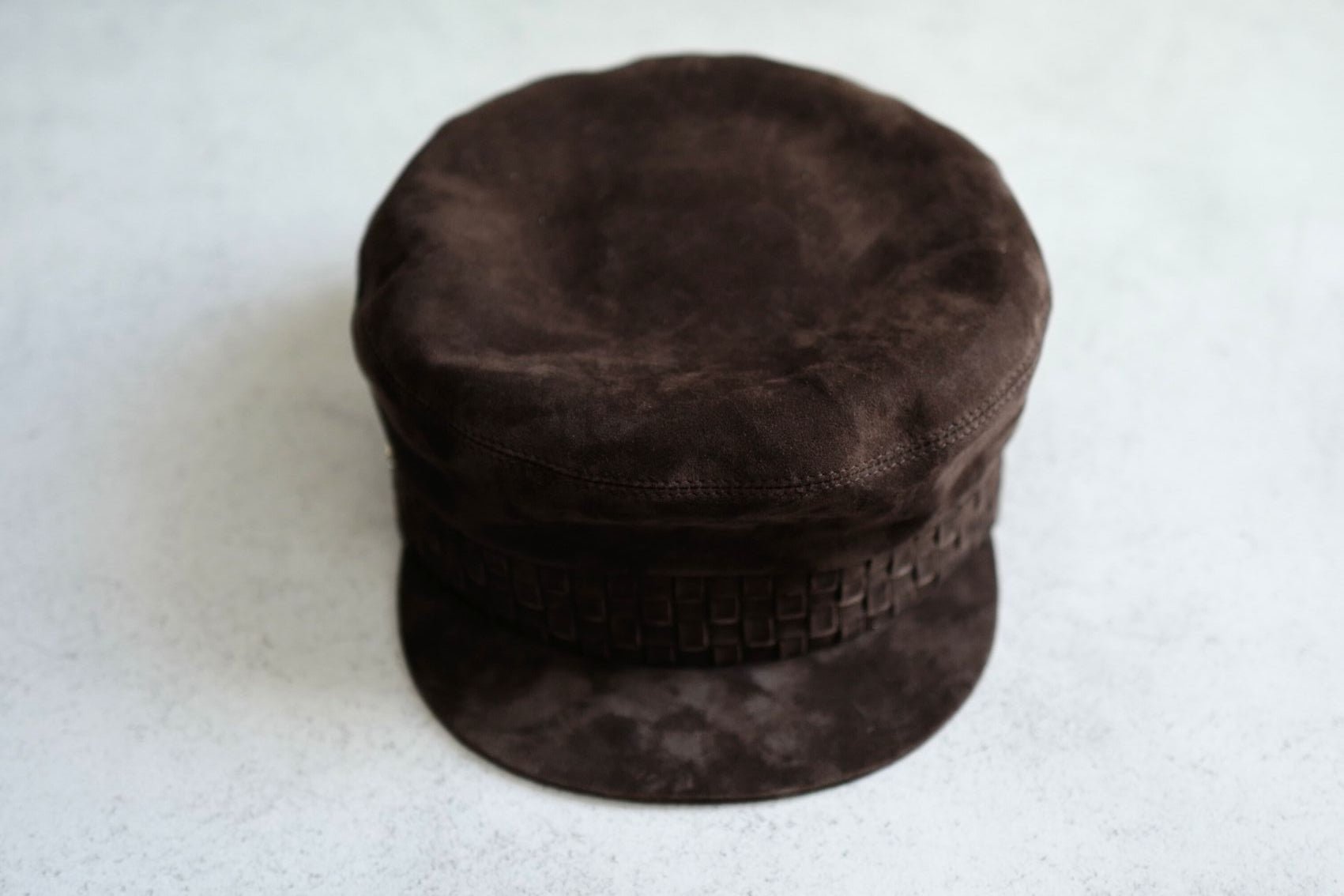 HERMES キャップ NEW Hermes Casquette Femme Giulietta in Marron Ebene Size 57 Hat $1600