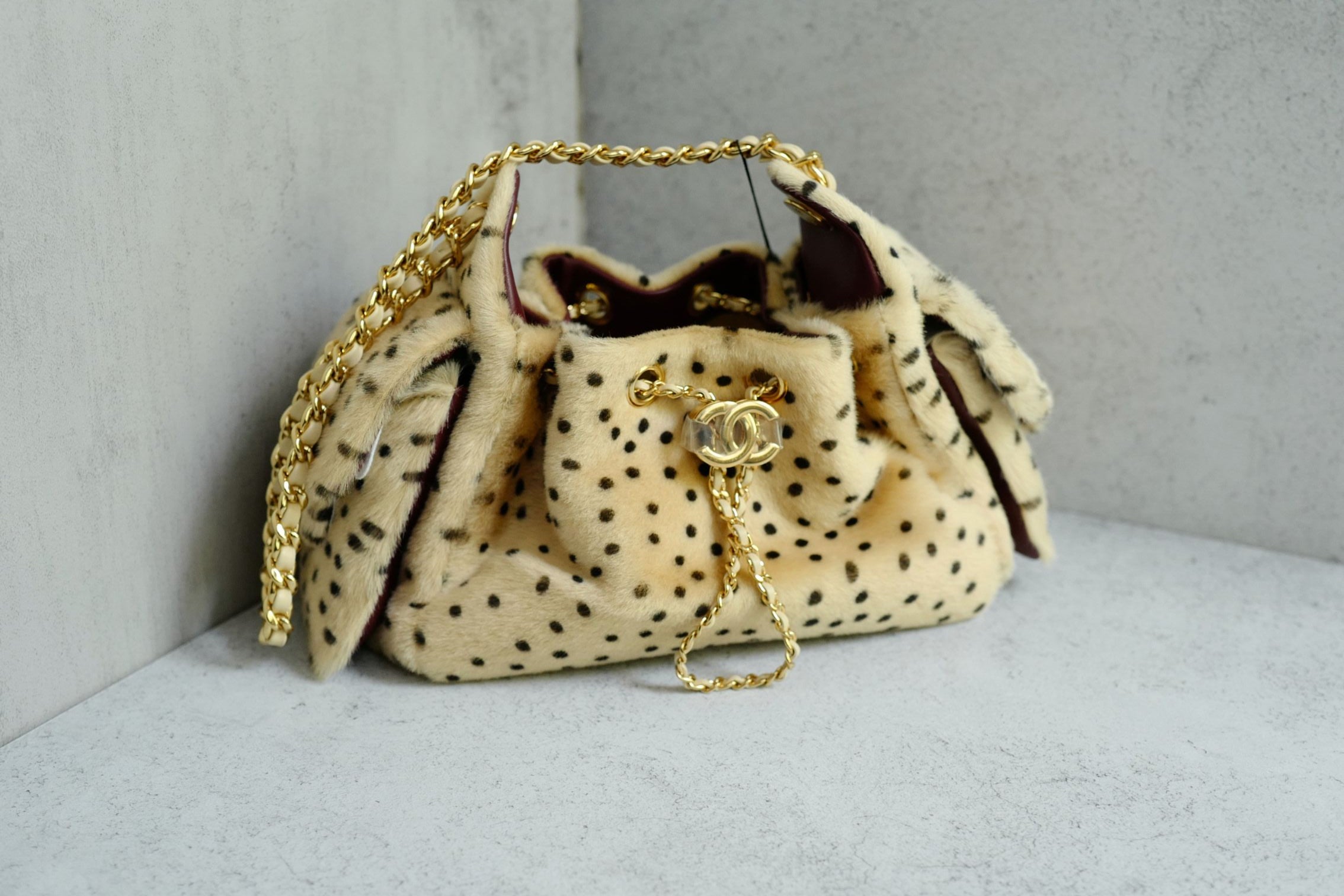 Chanel 26A Mini Hobo Leopard Matthieu Blazy Light Beige & Black GHW