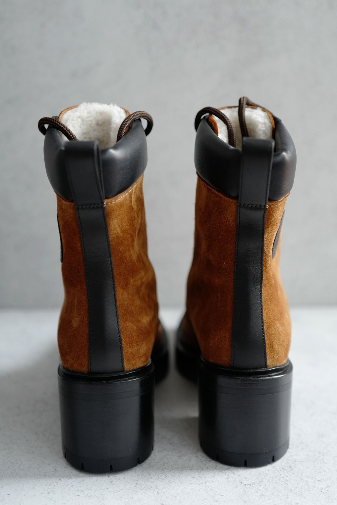 Hermes Bridge Suede Combat Boots Size 37.5 In Brown Over $1800 Retail