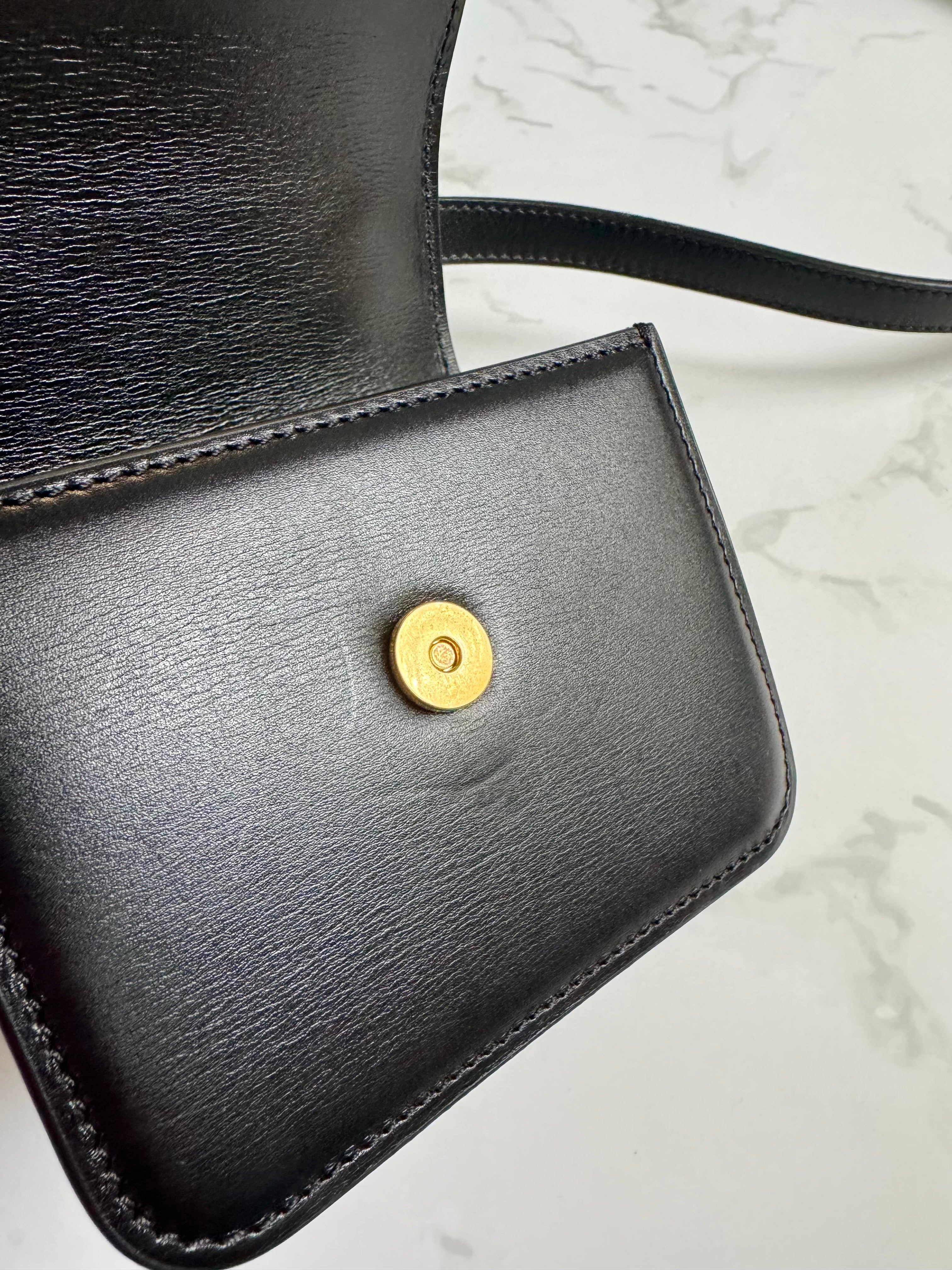 Valentino Shoulder Bag In Black With Vlogo Signature Leather Strap Inc
