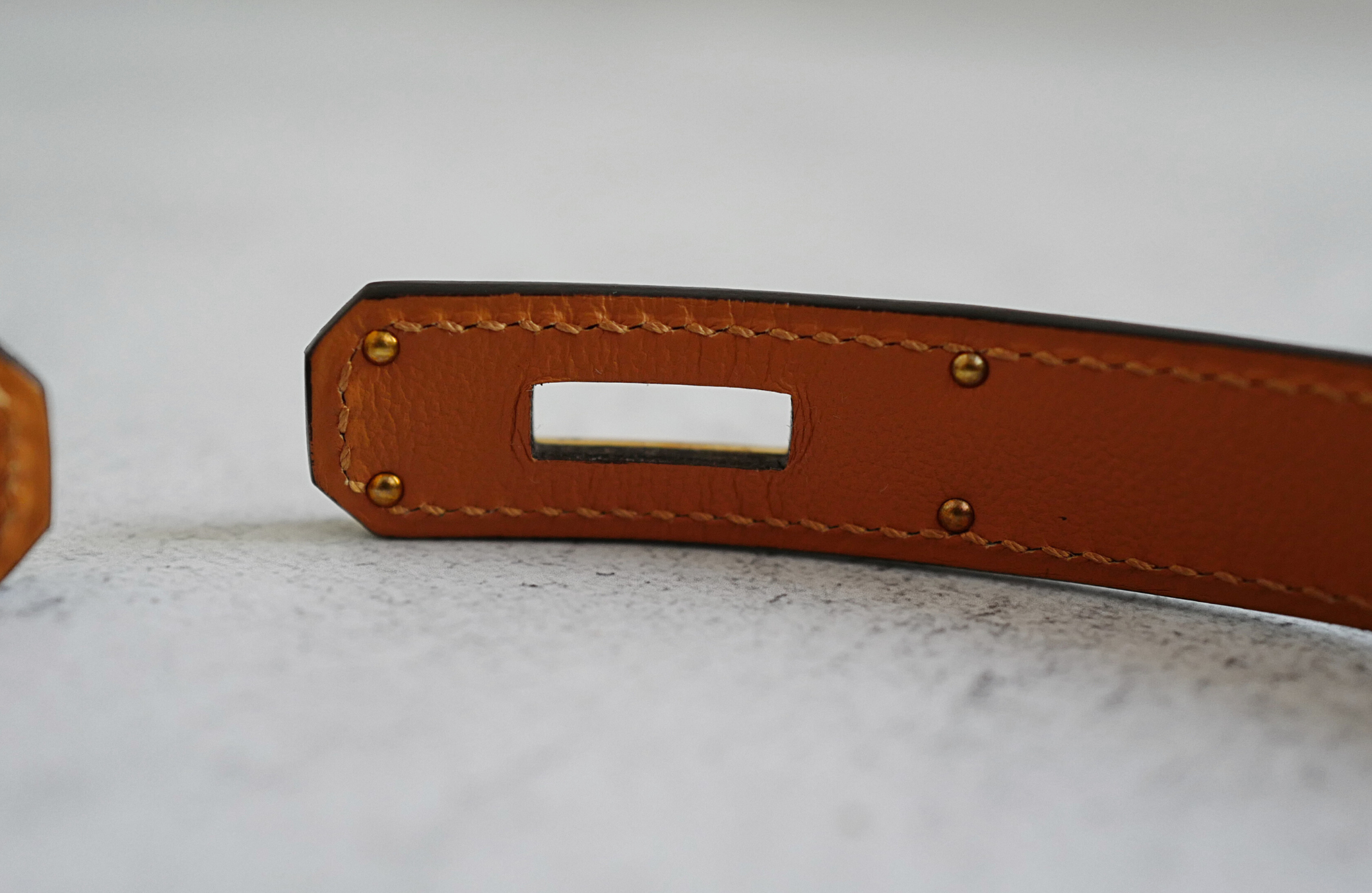 BNIB Hermès Kelly 18 Belt Epsom in White (Blanc) Gold Hardware 2025