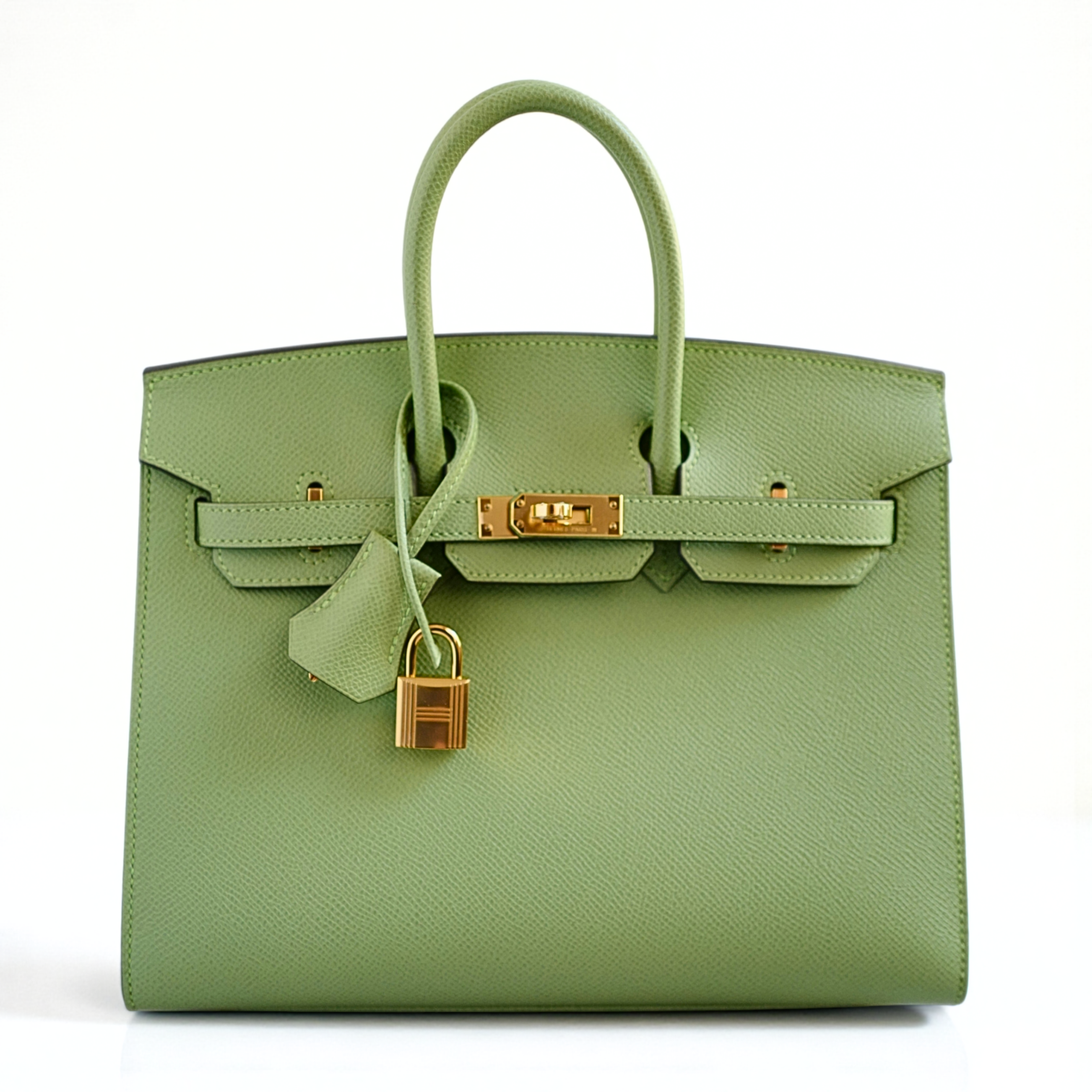 BNIB Hermès Birkin 25 Vert Criquet Epsom Sellier with Gold Hardware