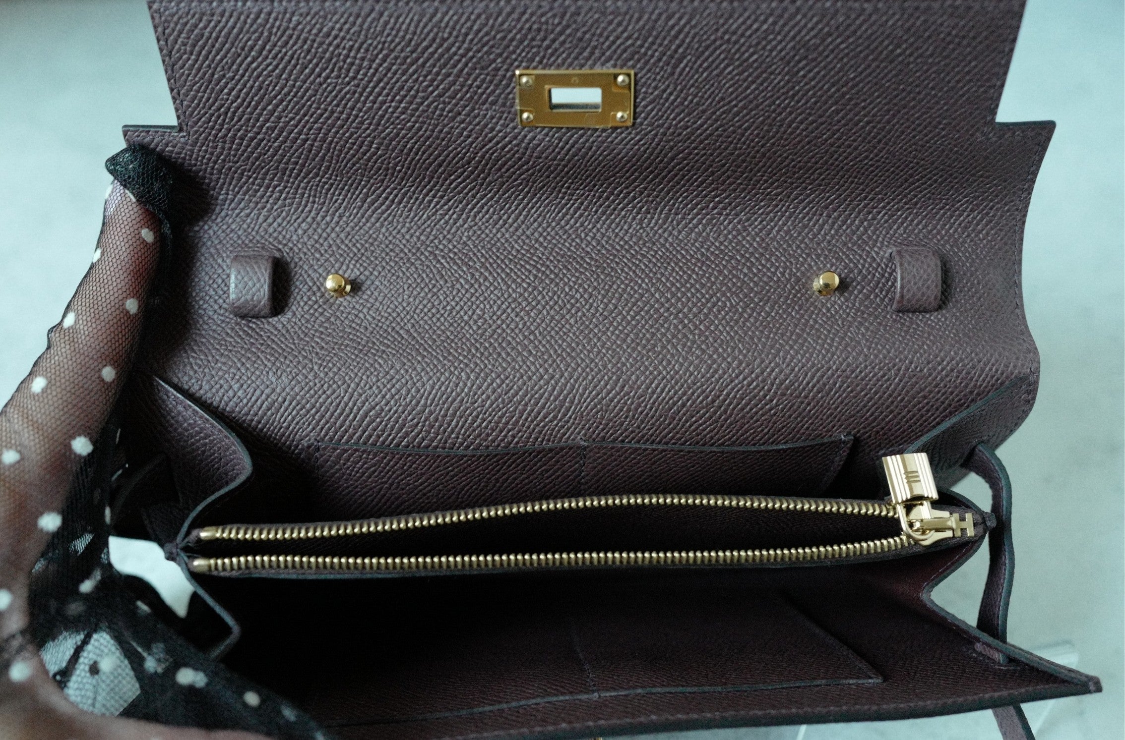 Hermès Kelly To Go Rouge Sellier Epsom Leather Gold Hardware Crossbody Bag