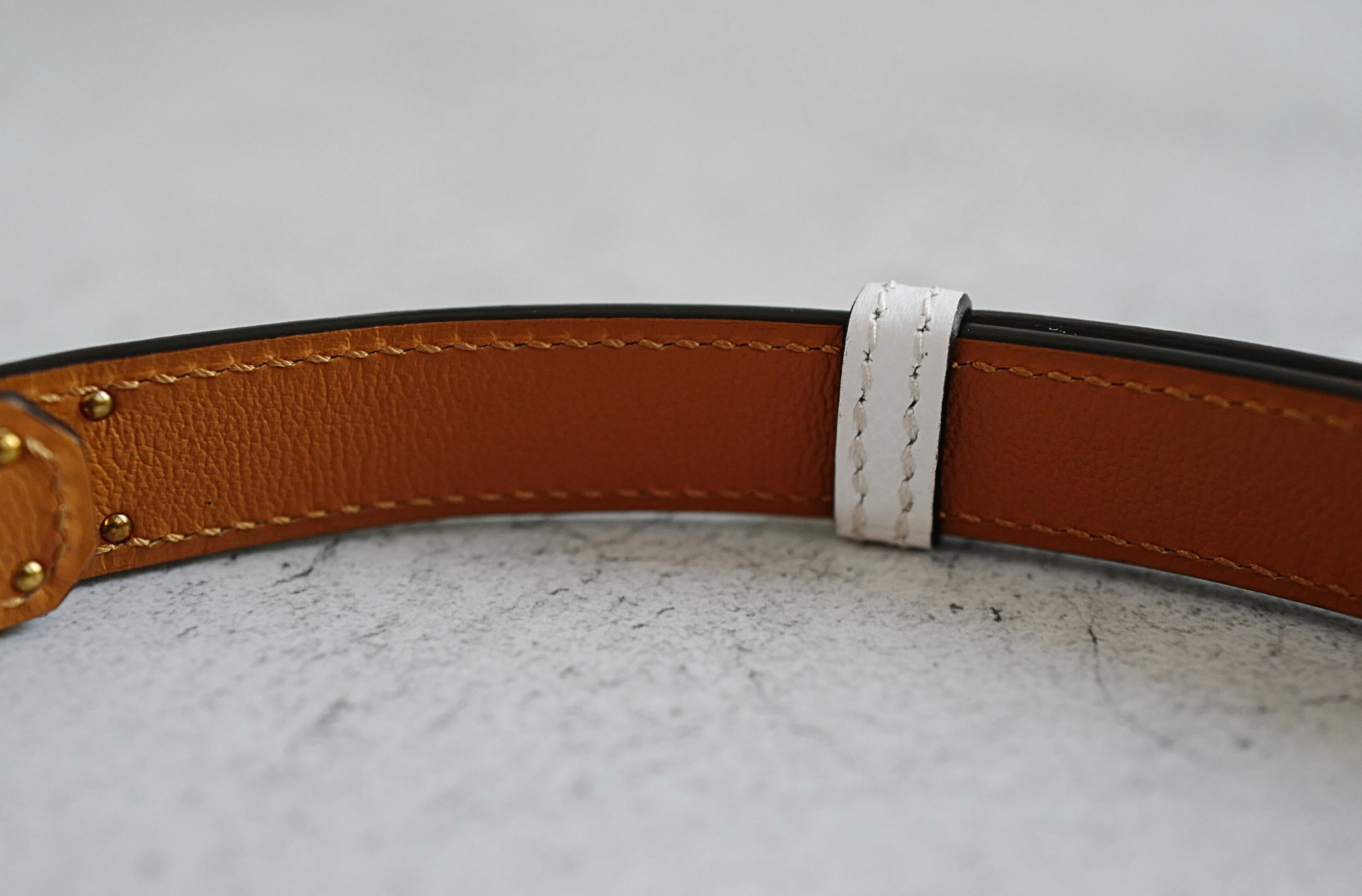 BNIB Hermès Kelly 18 Belt Epsom in White (Blanc) Gold Hardware 2025