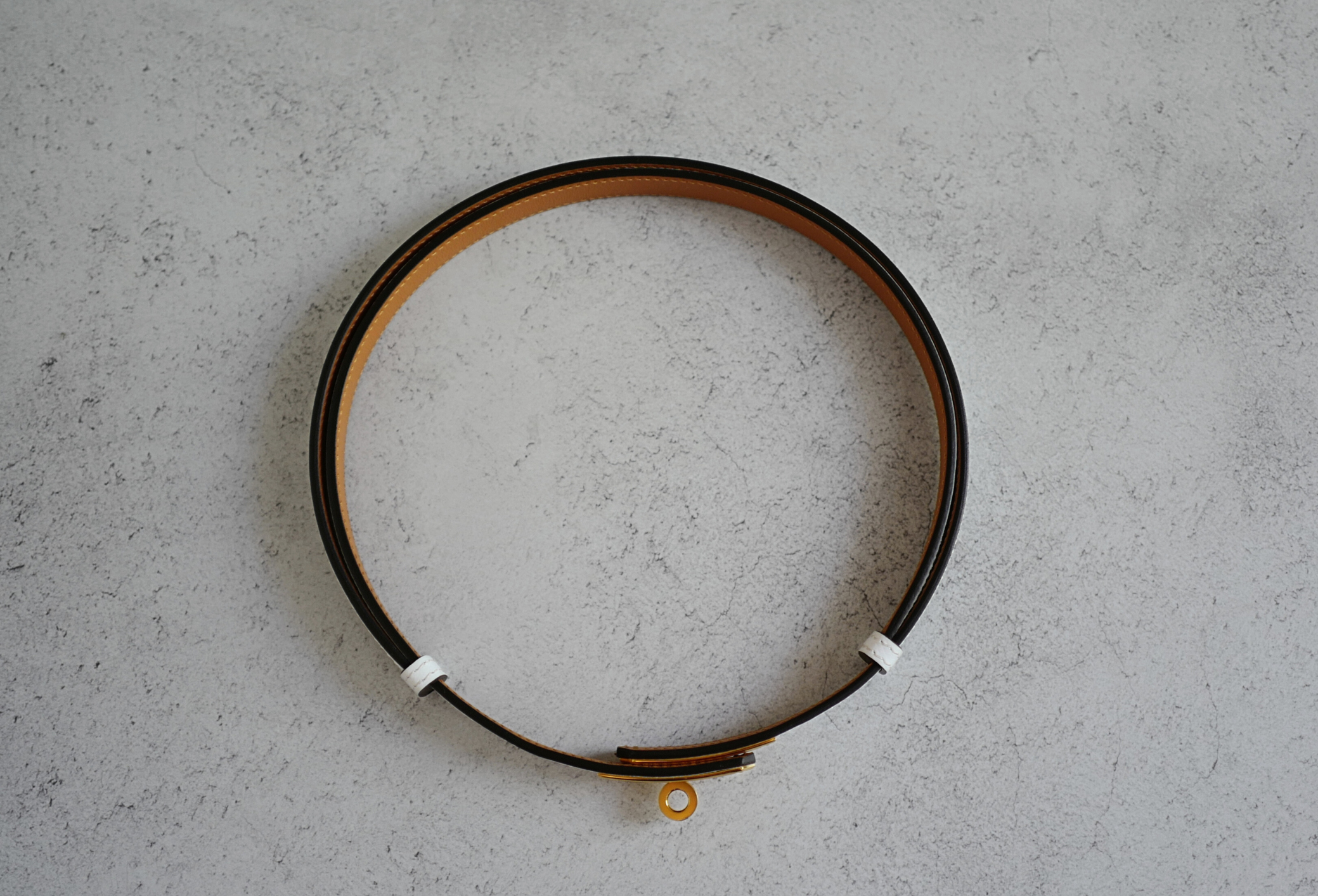 BNIB Hermès Kelly 18 Belt Epsom in White (Blanc) Gold Hardware 2025