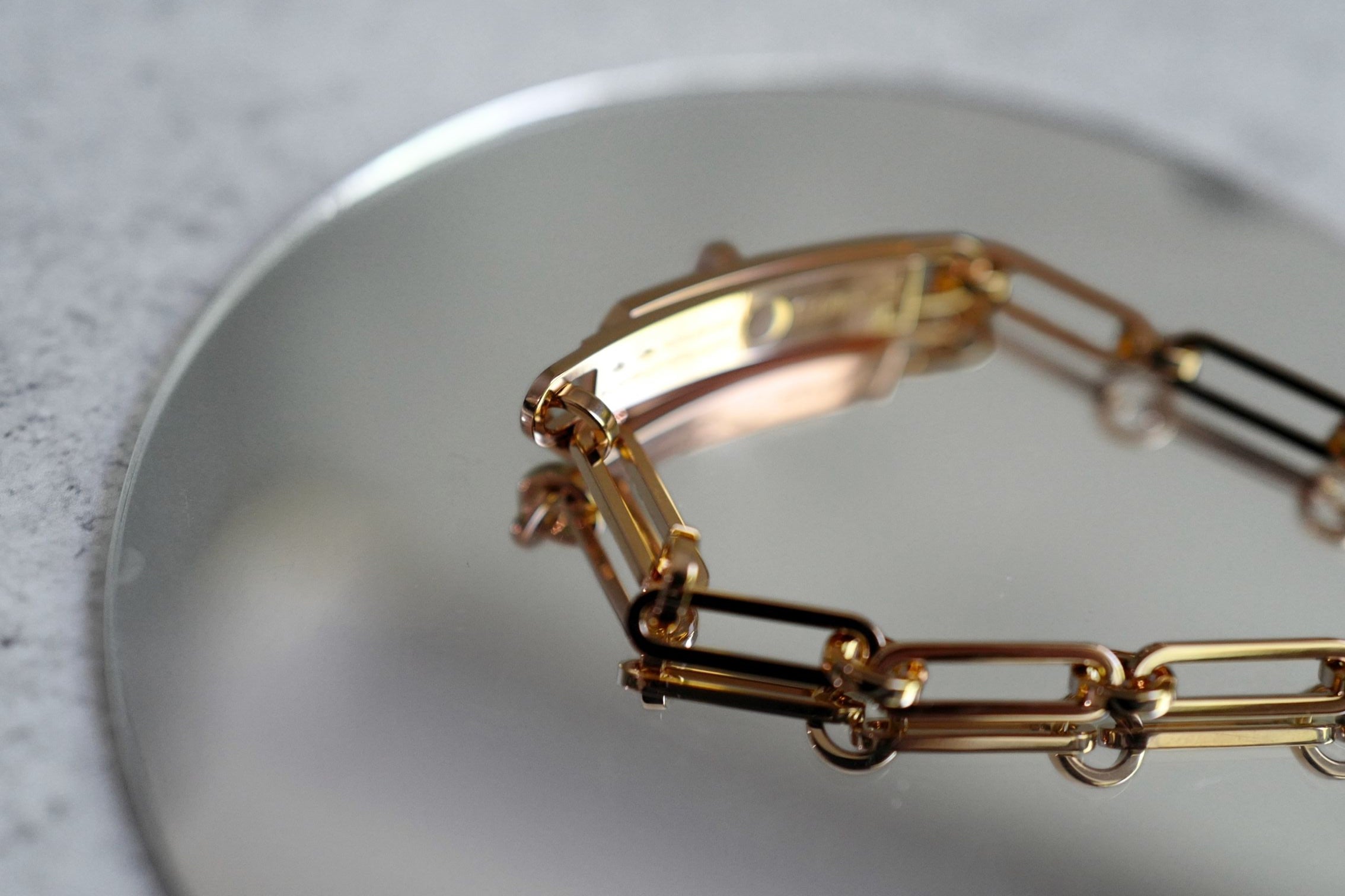 Hermès Kelly Chaine Bracelet Small Model 18K Rose Gold Diamonds Size 140