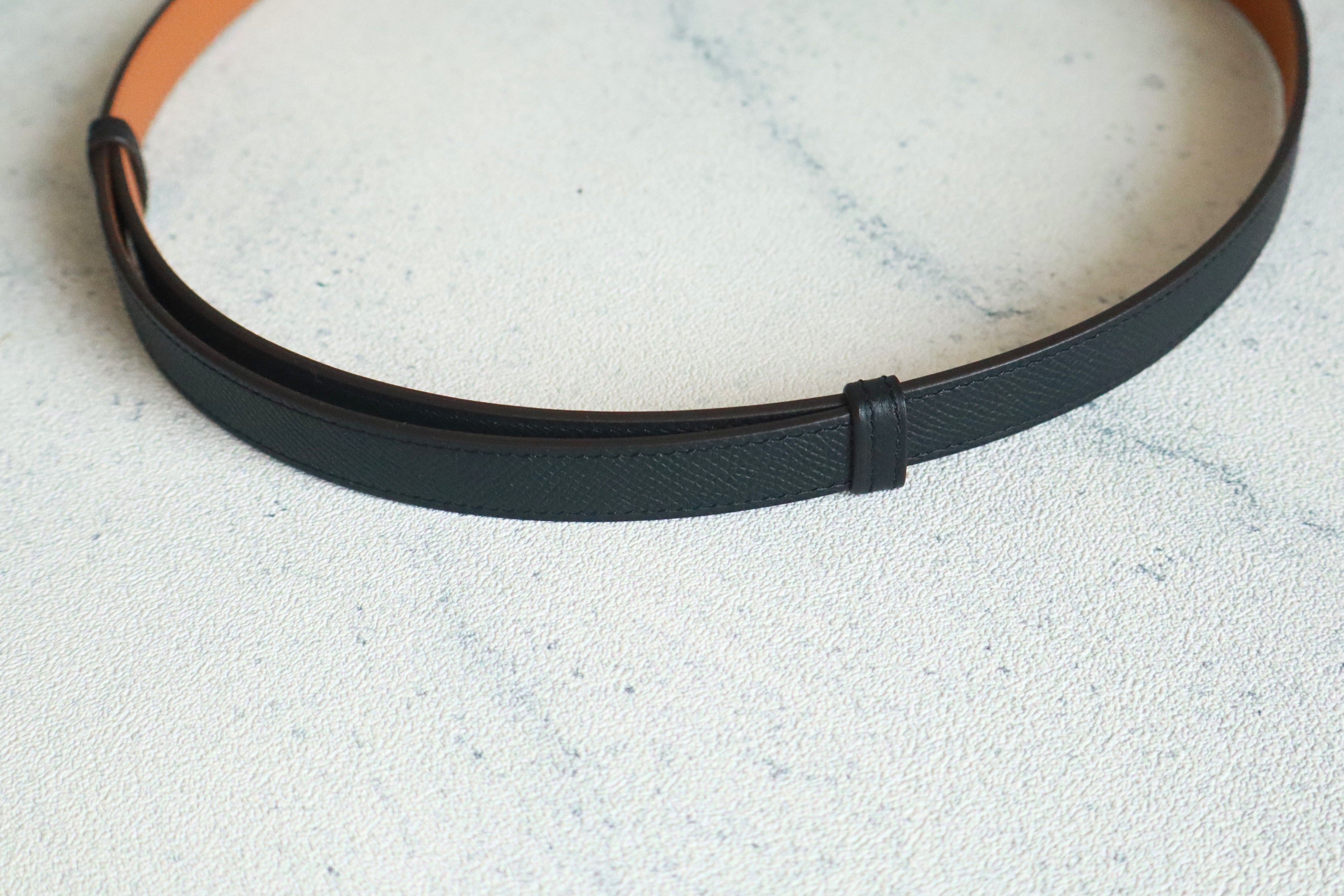 BNIB Hermes Rivale 18 Belt Epsom in Noir Palladium Hardware 2026