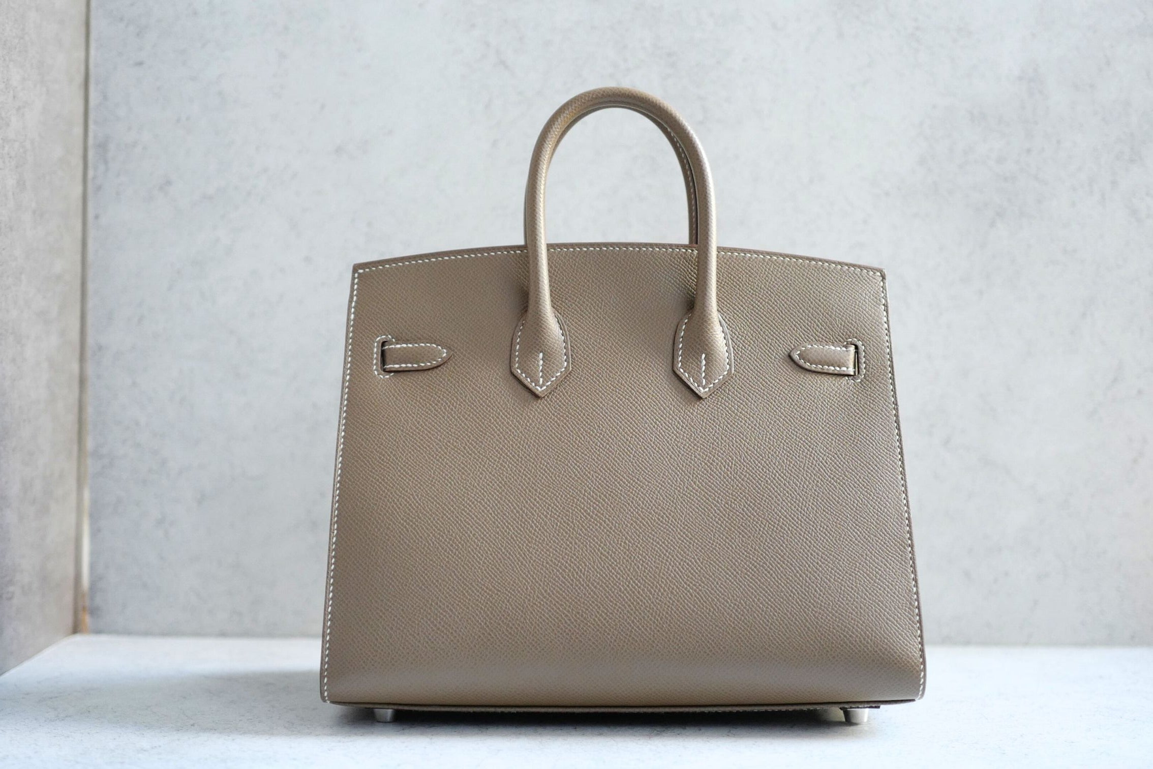 Hermès Birkin 25 Etoupe Epsom Sellier Palladium Hardware