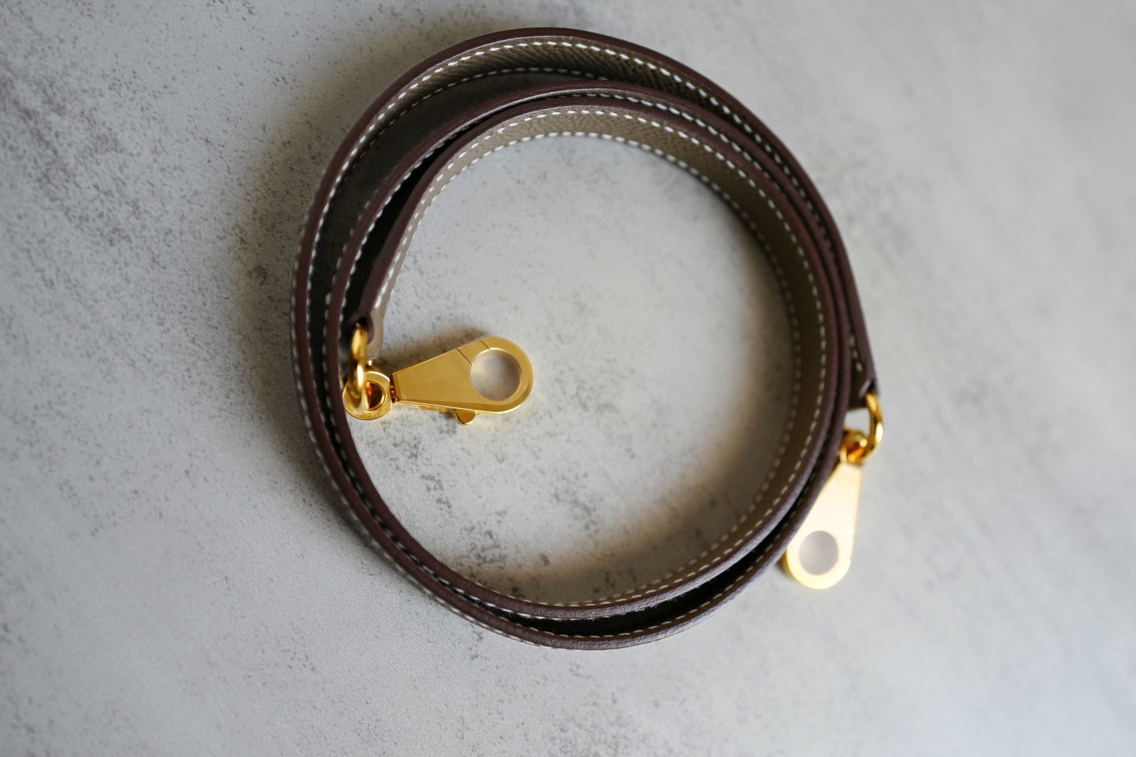 NEW Hermes Kelly 25 Etoupe Epsom Sellier Gold Hardware