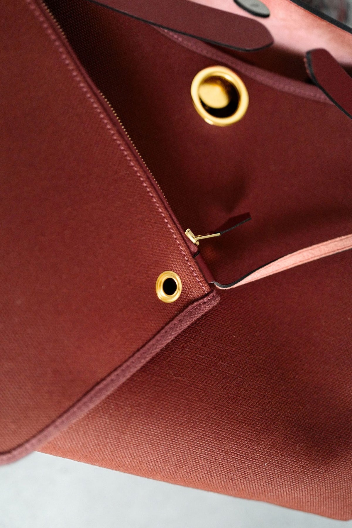Hermes Herbag Zip 31 Rouge H Militaire Canvas Leather Gold Hardware