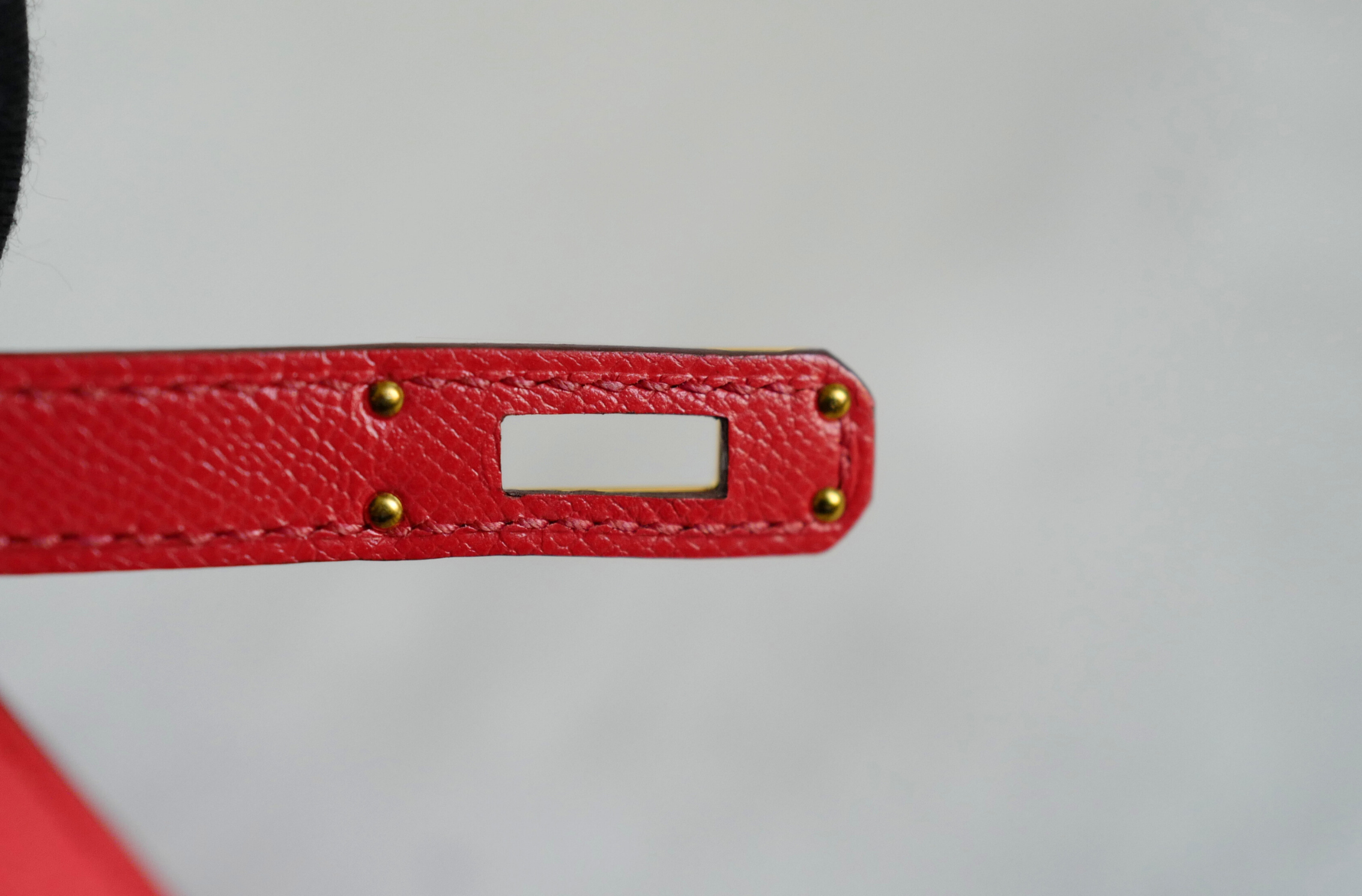 Hermès Mini Kelly Rouge De Coeur Madame Leather Gold Hardware Stamp K