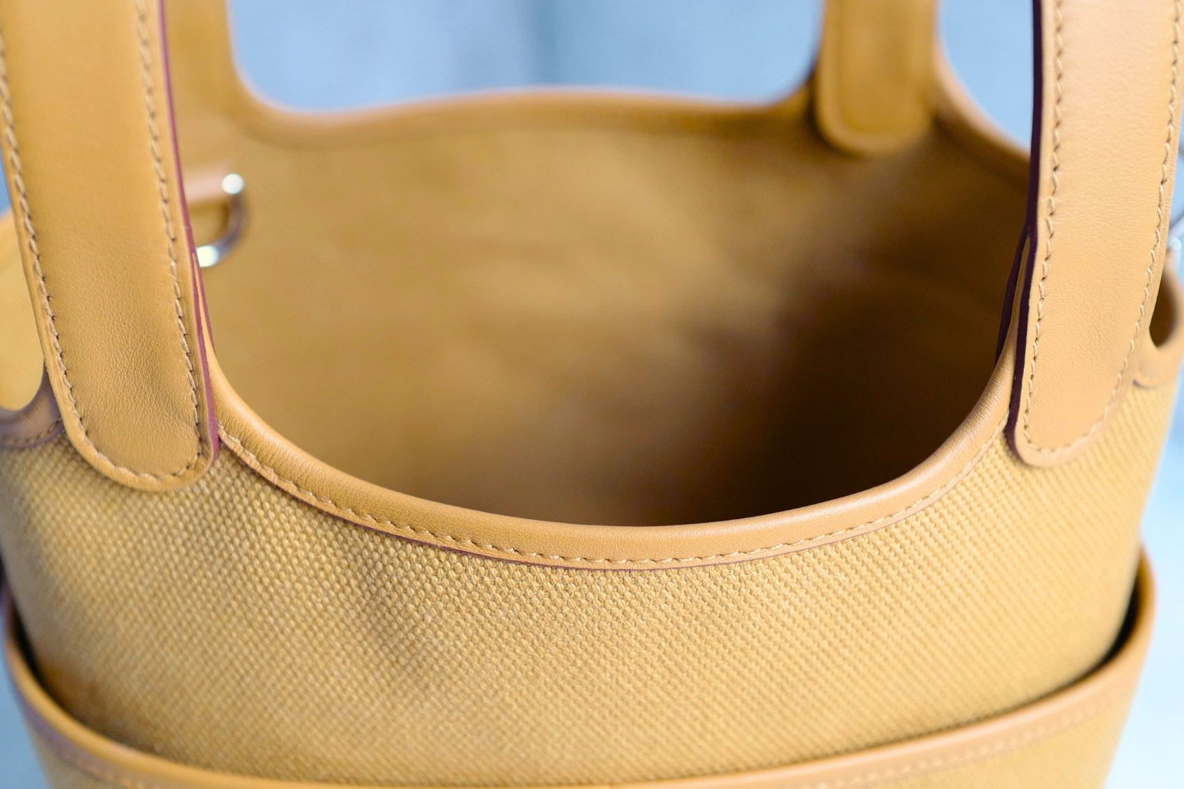 BNIB Hermes Picotin 18 Cargo in Sesame Palladium Hardware B Stamp