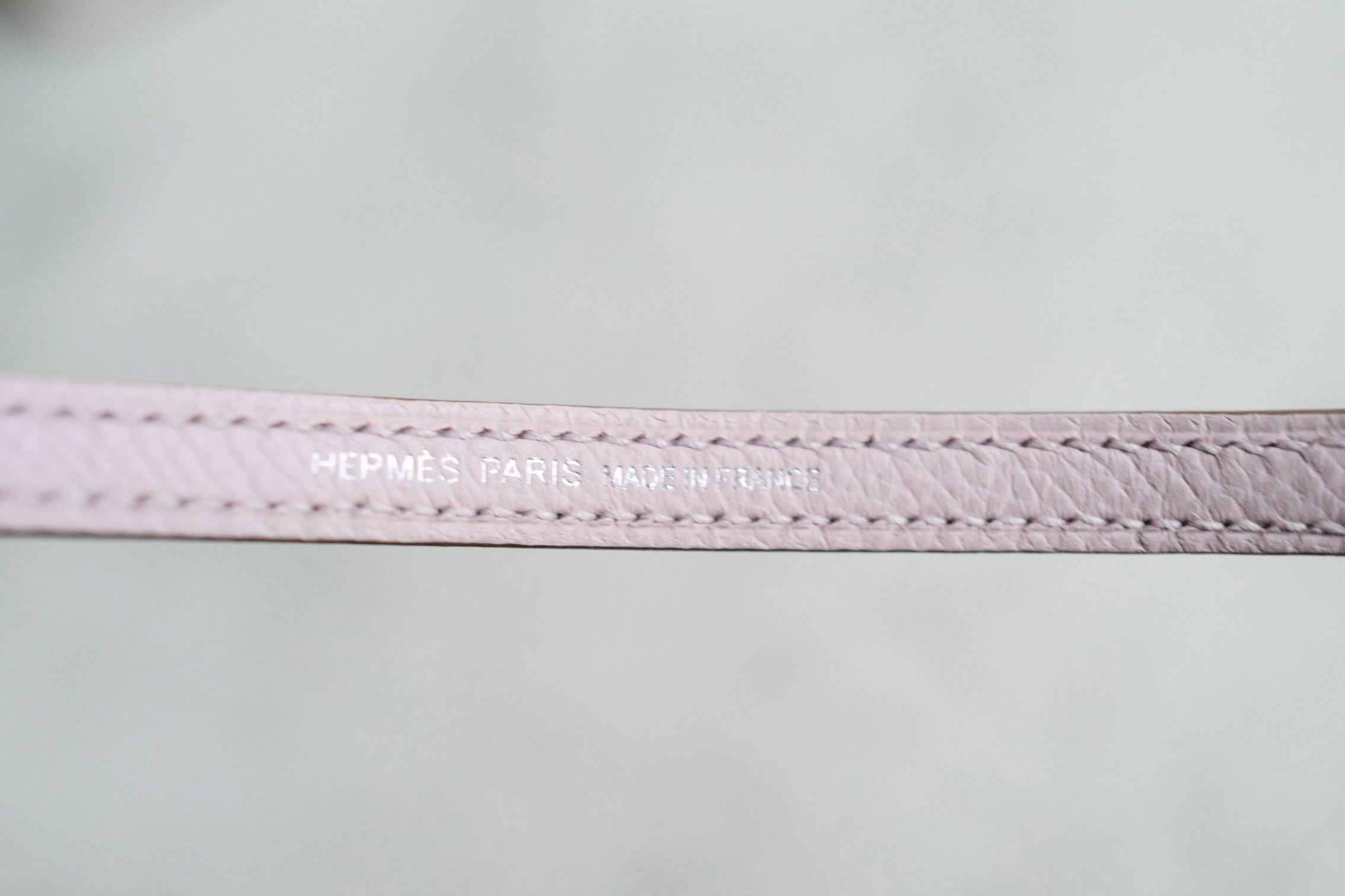 Hermès Mini Kelly Mauve Pale Epsom Leather Palladium Hardware 2024 Stamp B