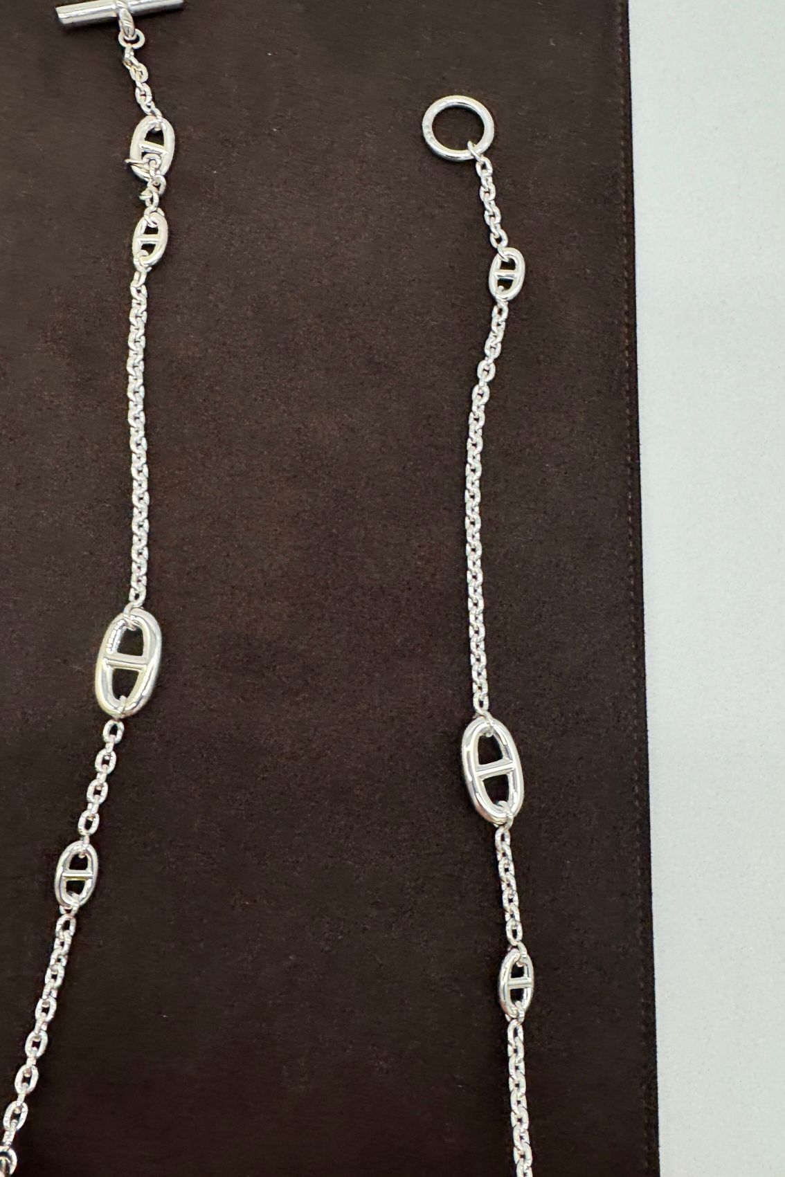 Hermès Farandole Long Necklace 120 Sterling Silver