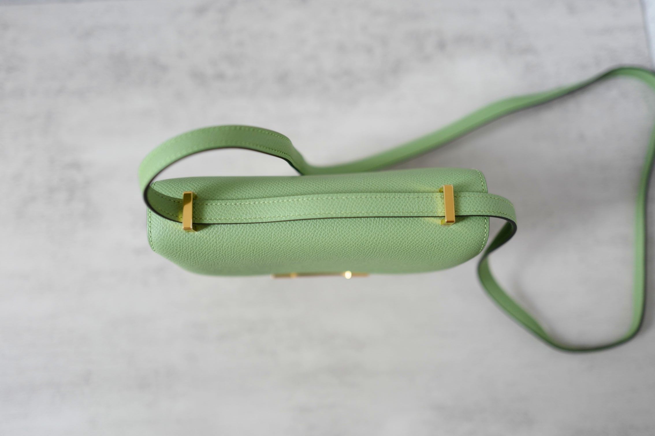 Hermes Constance 18 Vert Criquet Epsom Leather Bag Exotic Buckle GHW
