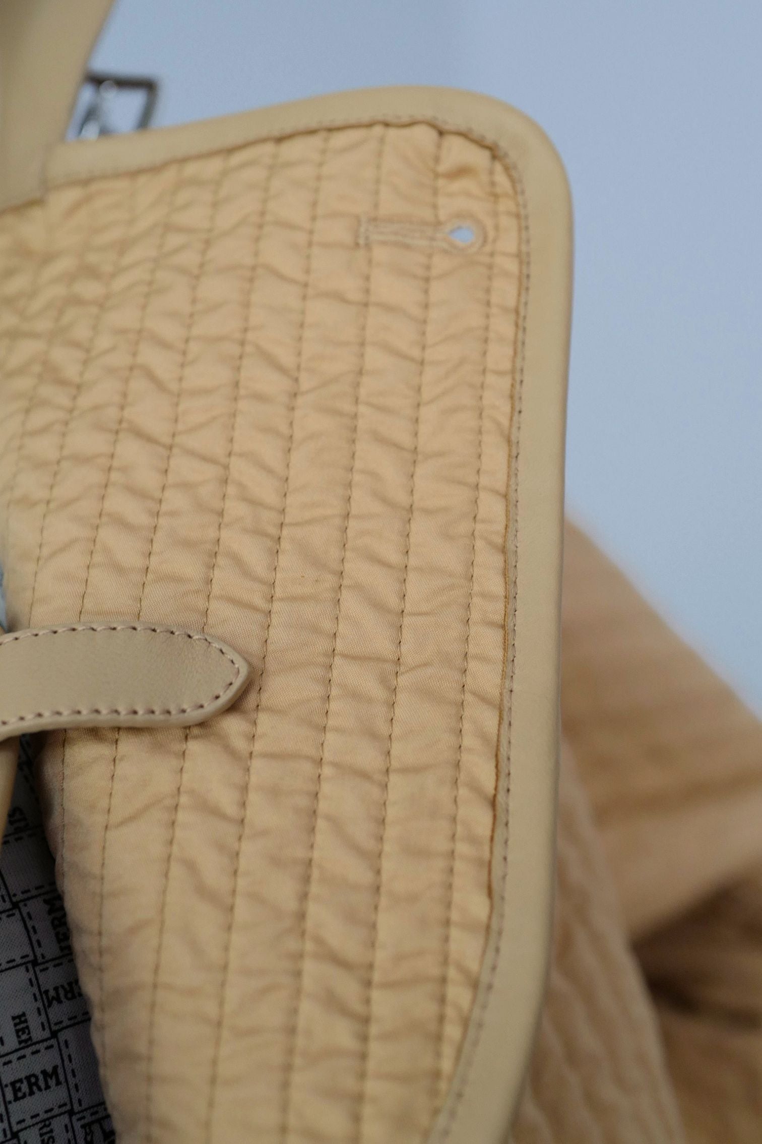 NEW Hermès Quilted Outdoor Jacket Beige Cajou size 36
