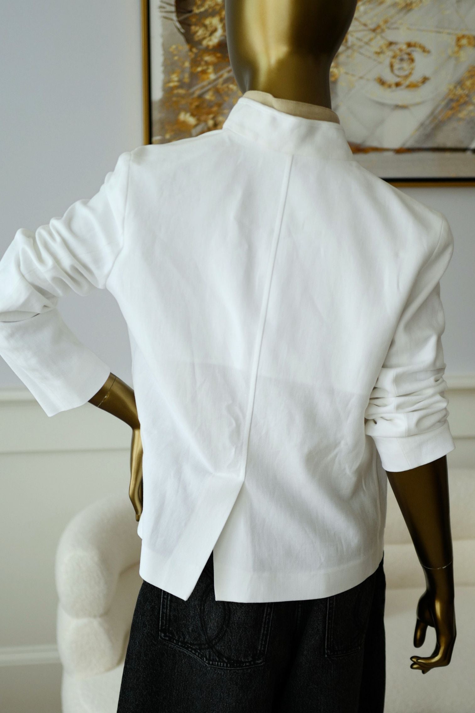 New Loro Piana Spagna Mini Jacket Linen White size 40