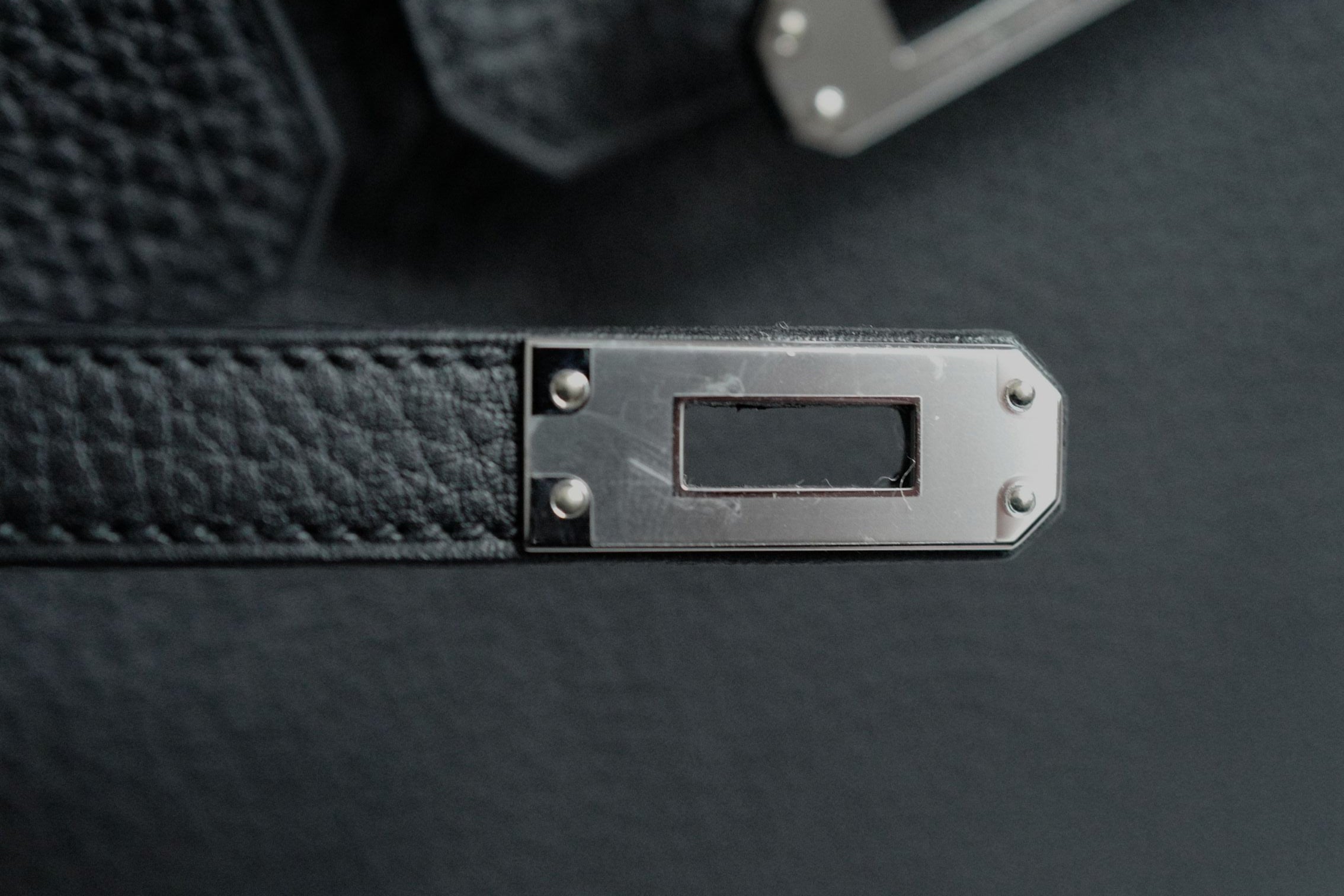 BNIB Hermes Birkin 25 Black Togo Leather Palladium Hardware G Stamp 2026