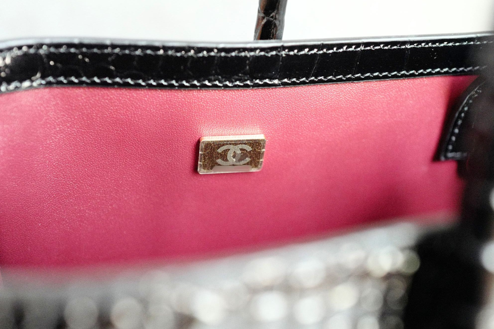 Chanel 26s Matthieu Blazy Small Shopping Bag Black Crocodile Embossed Calfskin Gold Hardware