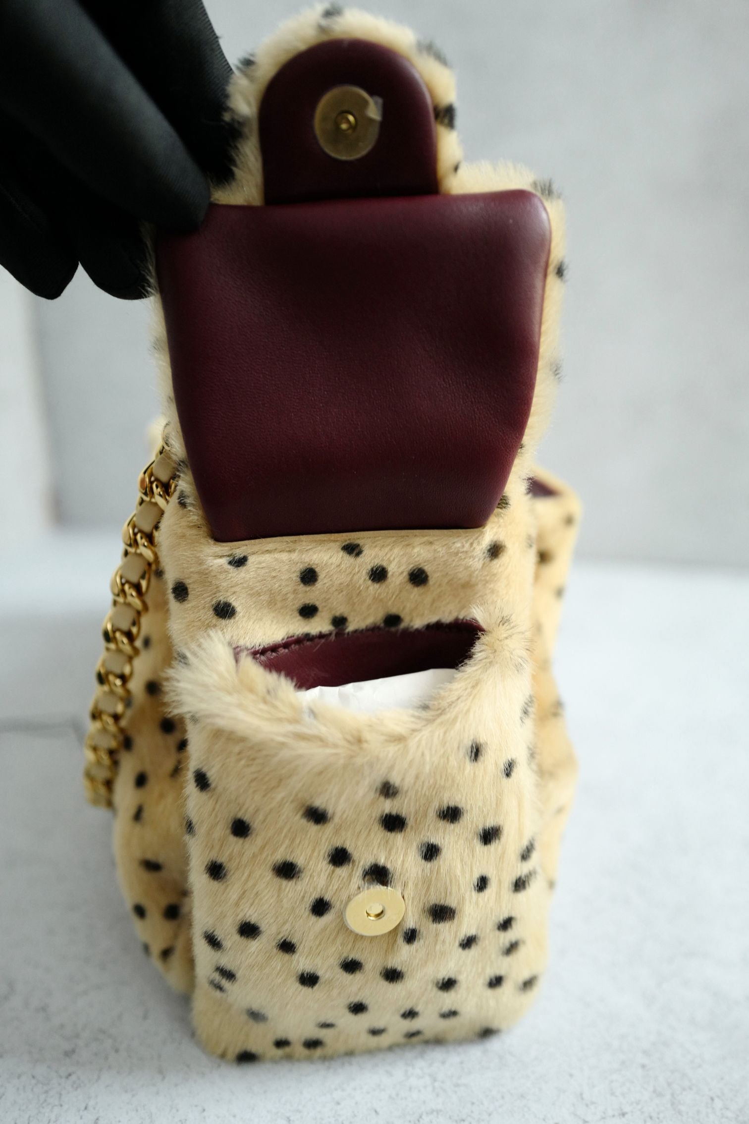 Chanel 26A Mini Hobo Leopard Matthieu Blazy Light Beige & Black GHW