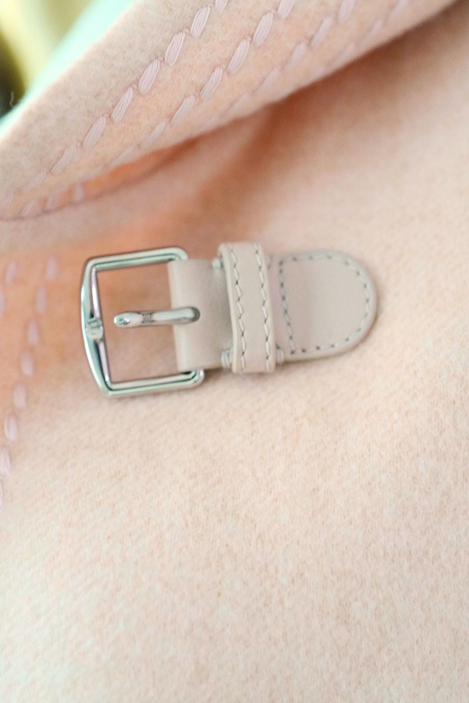 Hermès Paletot à Capuche Rose Palomino Cashmere Size 40