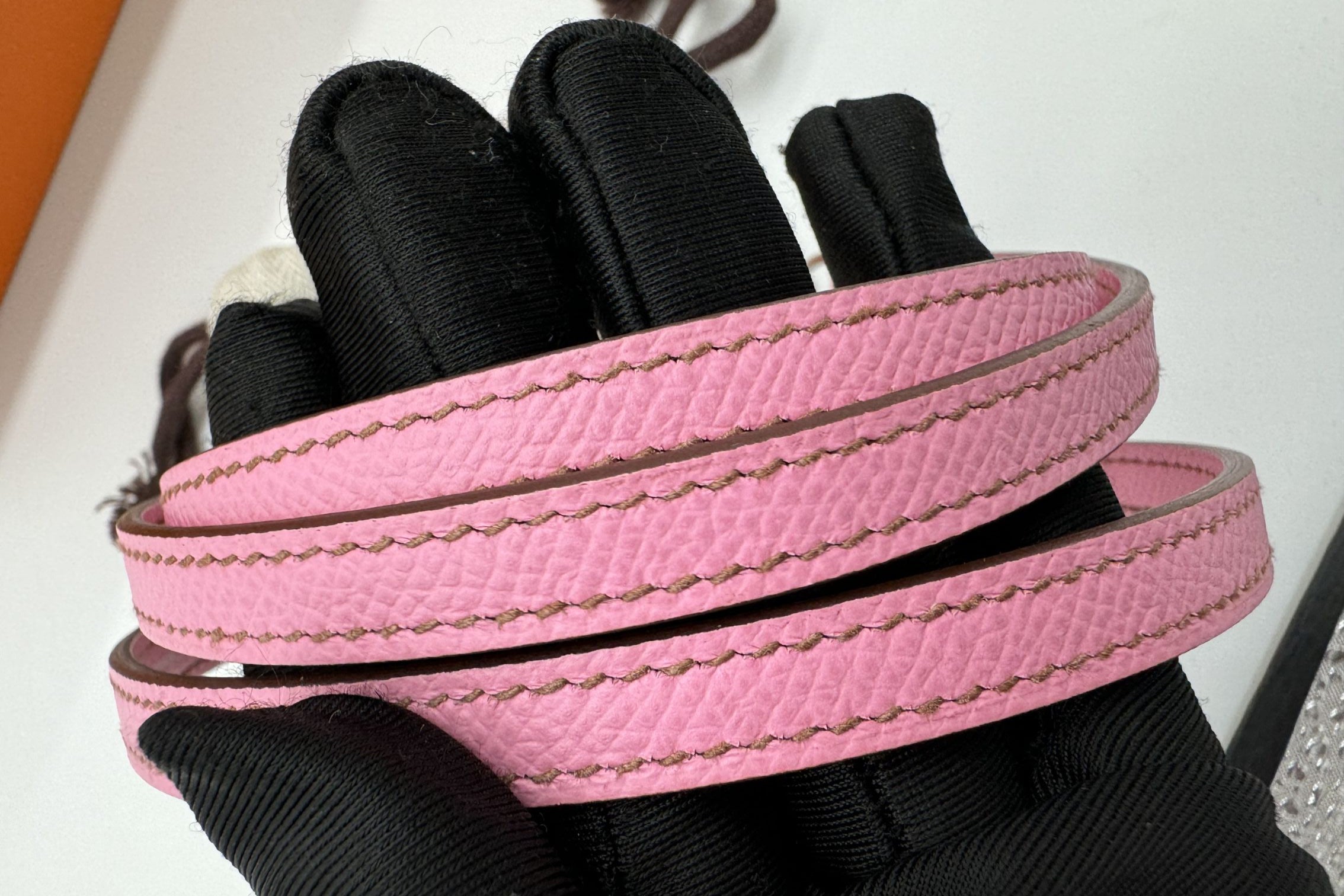 Hermes Mini Kelly 5P Bubblegum Pink Epsom Leather Palladium Hardware