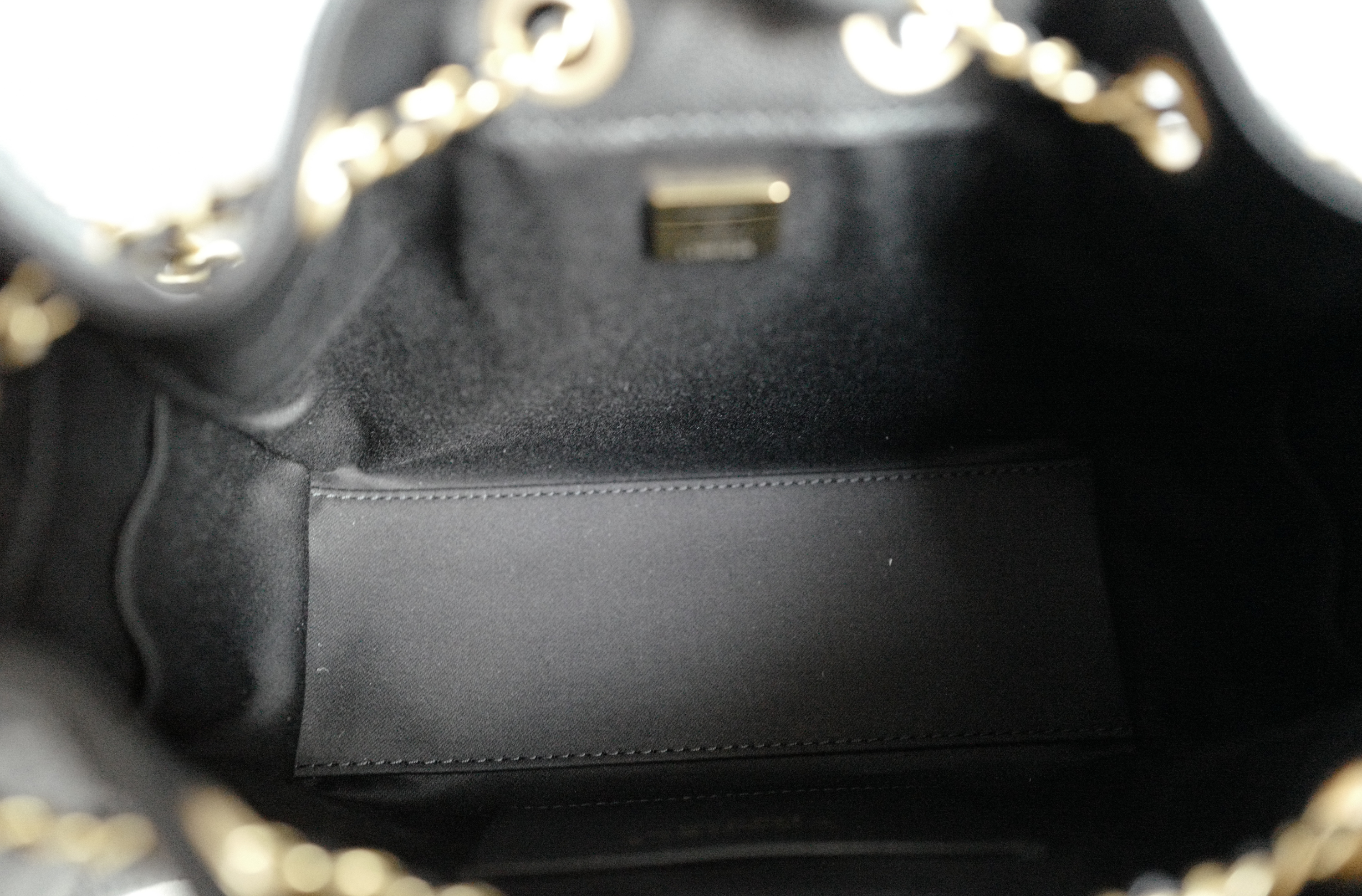 BNIB Chanel 26C Mini Hobo Bag Black Grained Calfskin with Gold Hardware