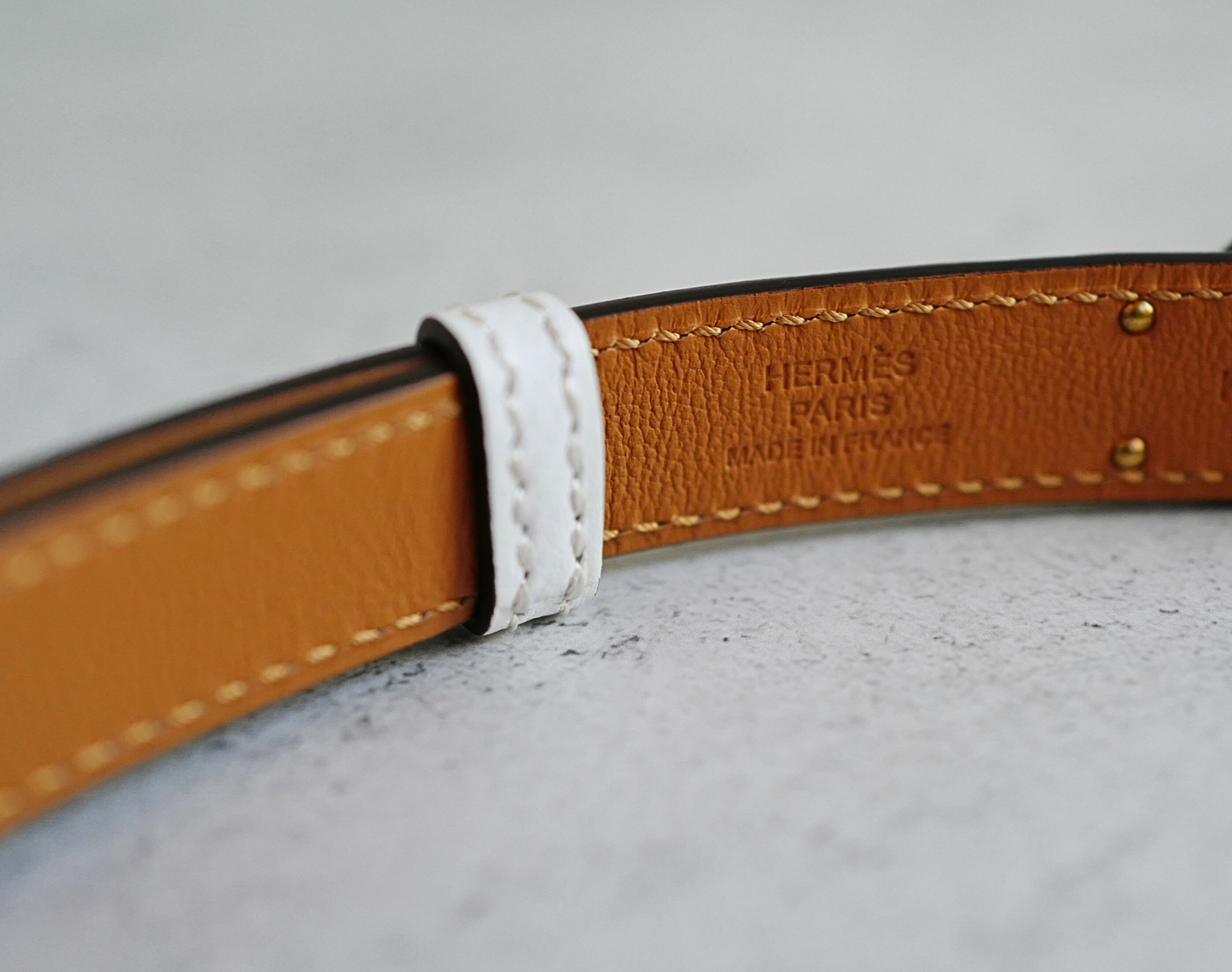 BNIB Hermès Kelly 18 Belt Epsom in White (Blanc) Gold Hardware 2025