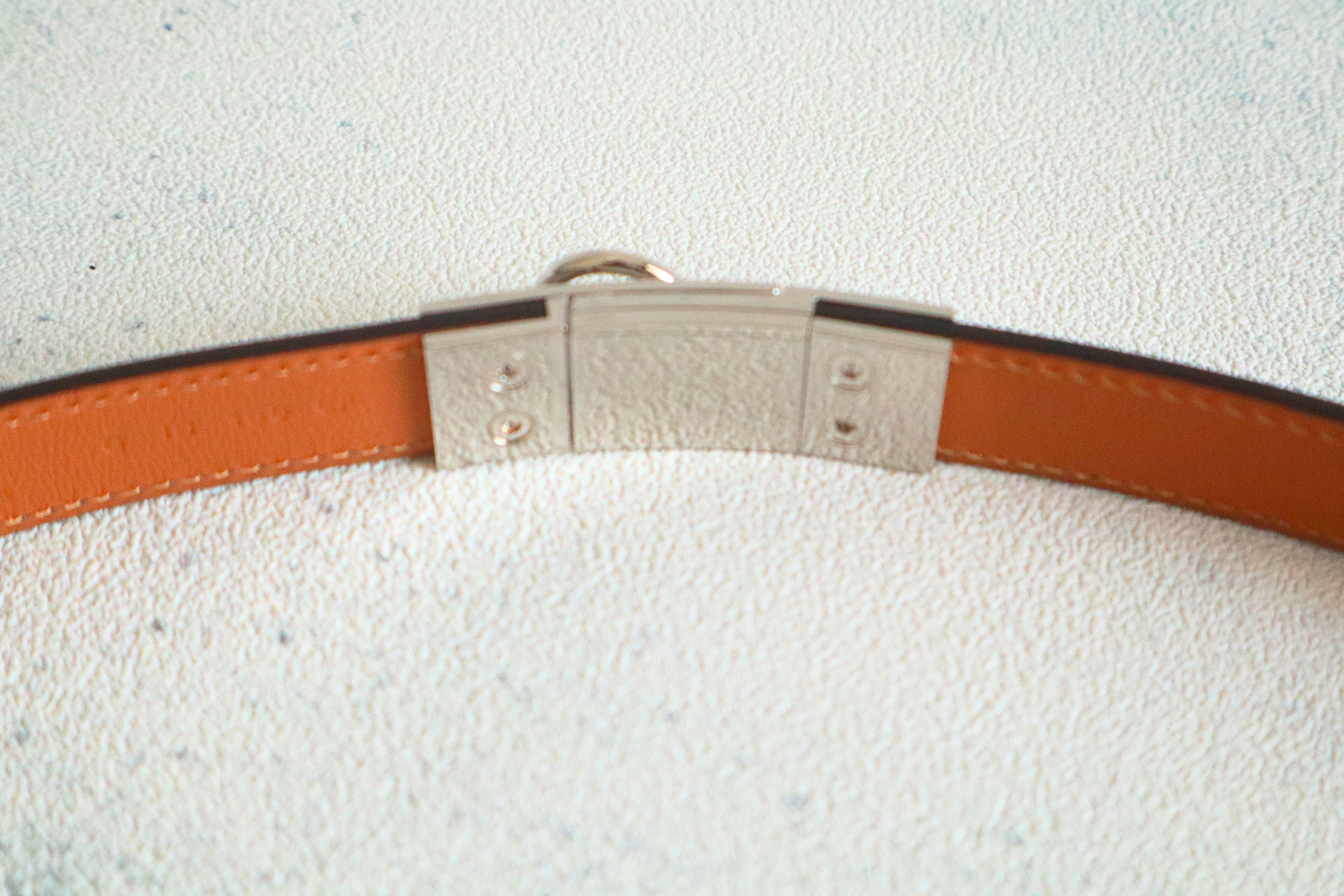 BNIB Hermes Rivale 18 Belt Epsom in Noir Palladium Hardware 2026
