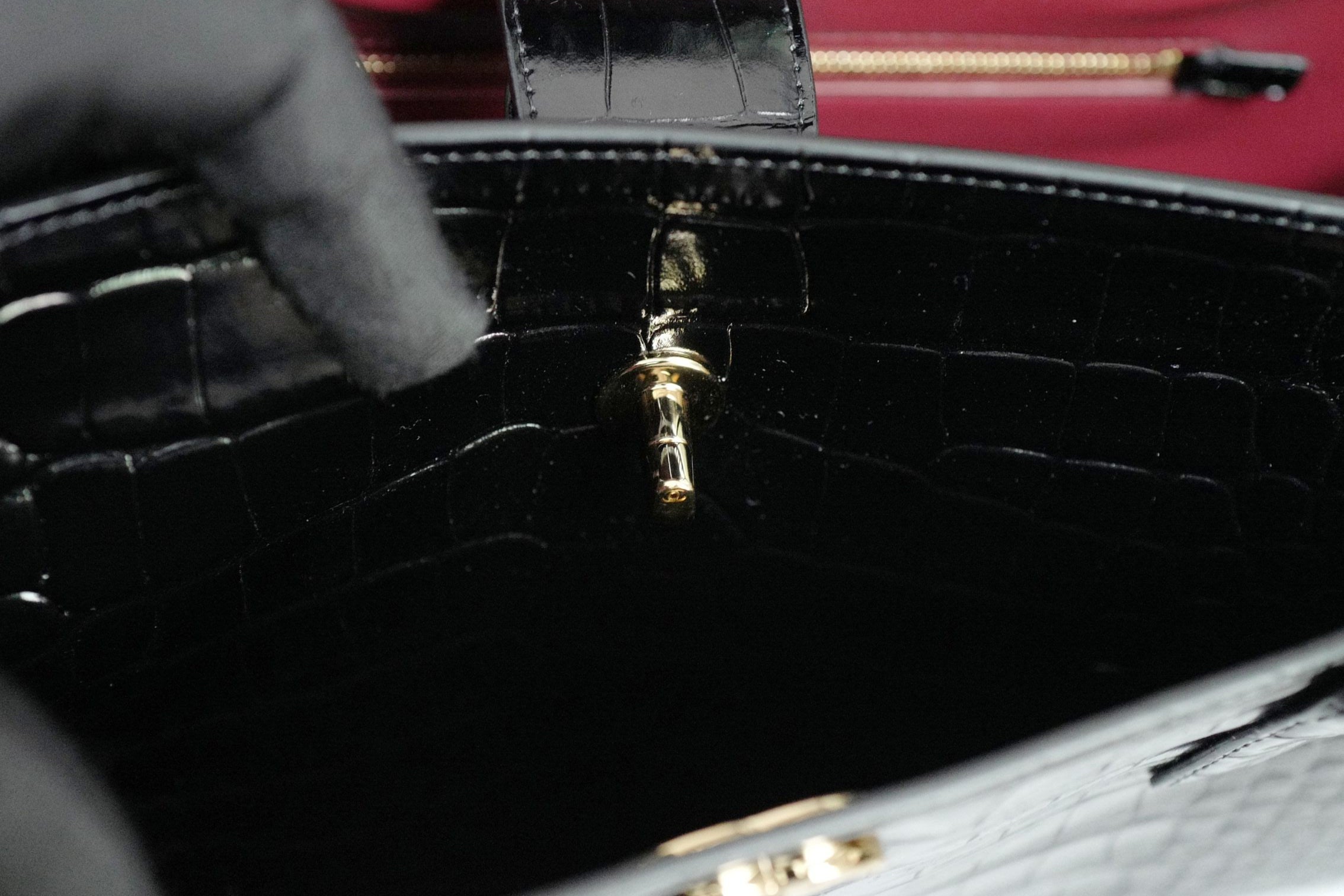 Chanel 26S Matthieu Blazy's Small Tote Black Crocodile Embossed Calfskin GHW