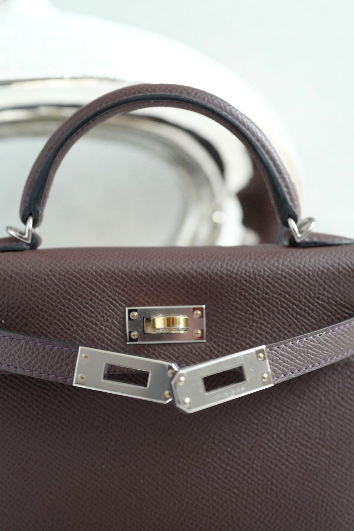 NEW Hermès Kelly 20 Rouge Sellier Epsom Leather Electrum Hardware K Stamp
