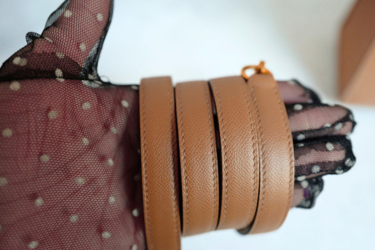 Hermes Kelly 25 Touch Chai/Miel Veau Madame Sellier Gold Hardware