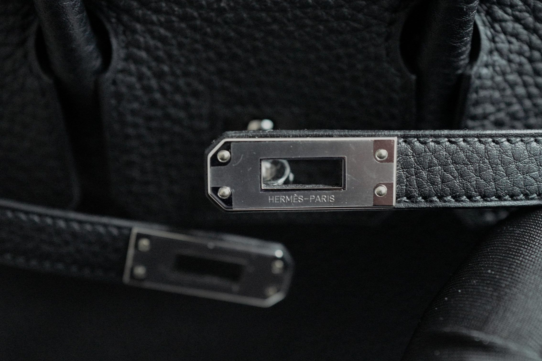 BNIB Hermes Birkin 25 Black Togo Leather Palladium Hardware G Stamp 2026