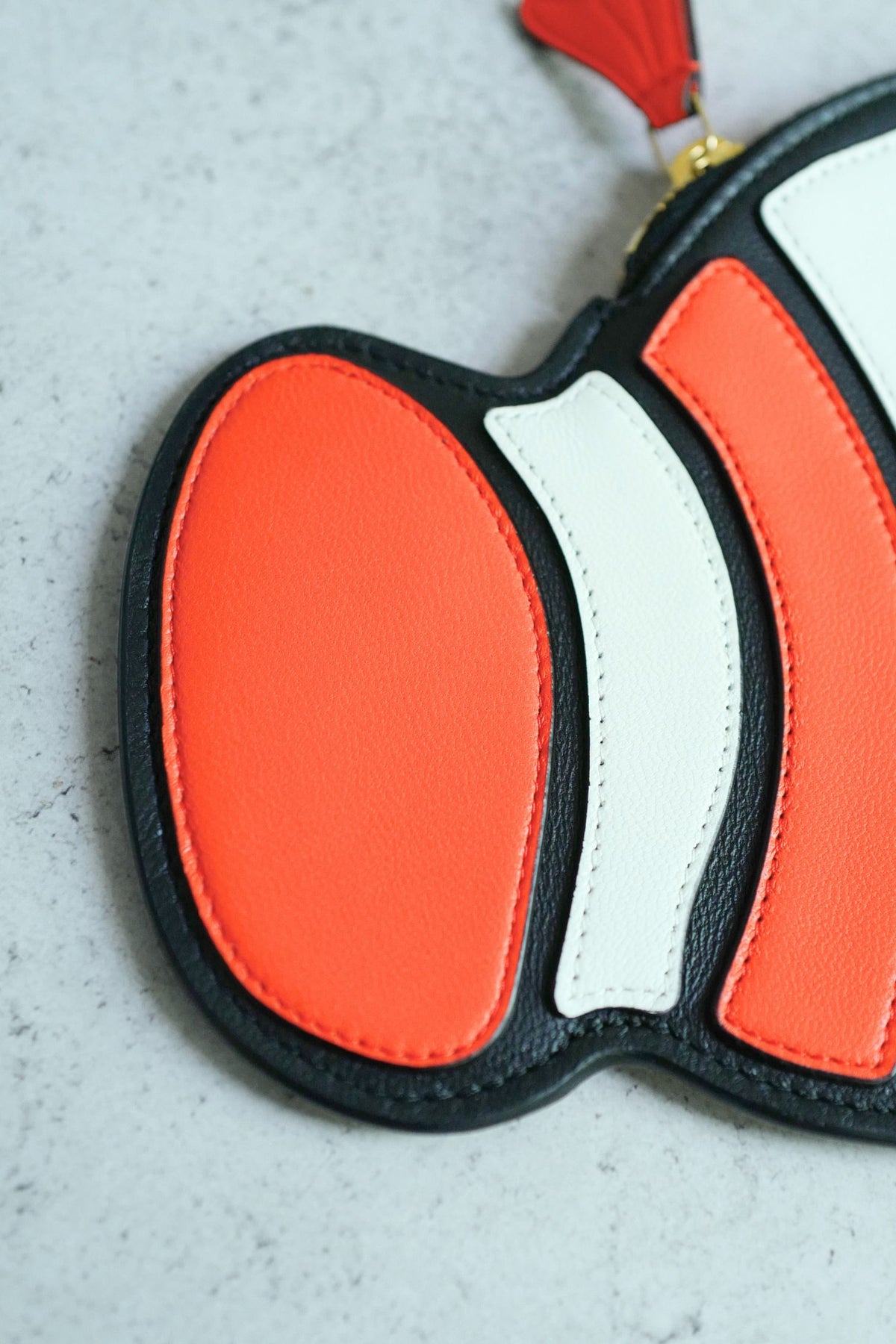 New Chanel 26M Nemo Clutch Lambskin Orange White Black CC Logo