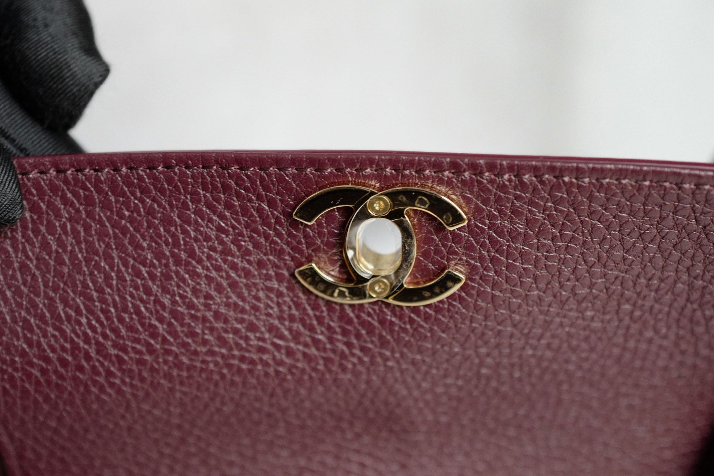 Chanel 26s Small Shopping Bag Matthieu Blazy Dark Burgundy Calfskin GHW